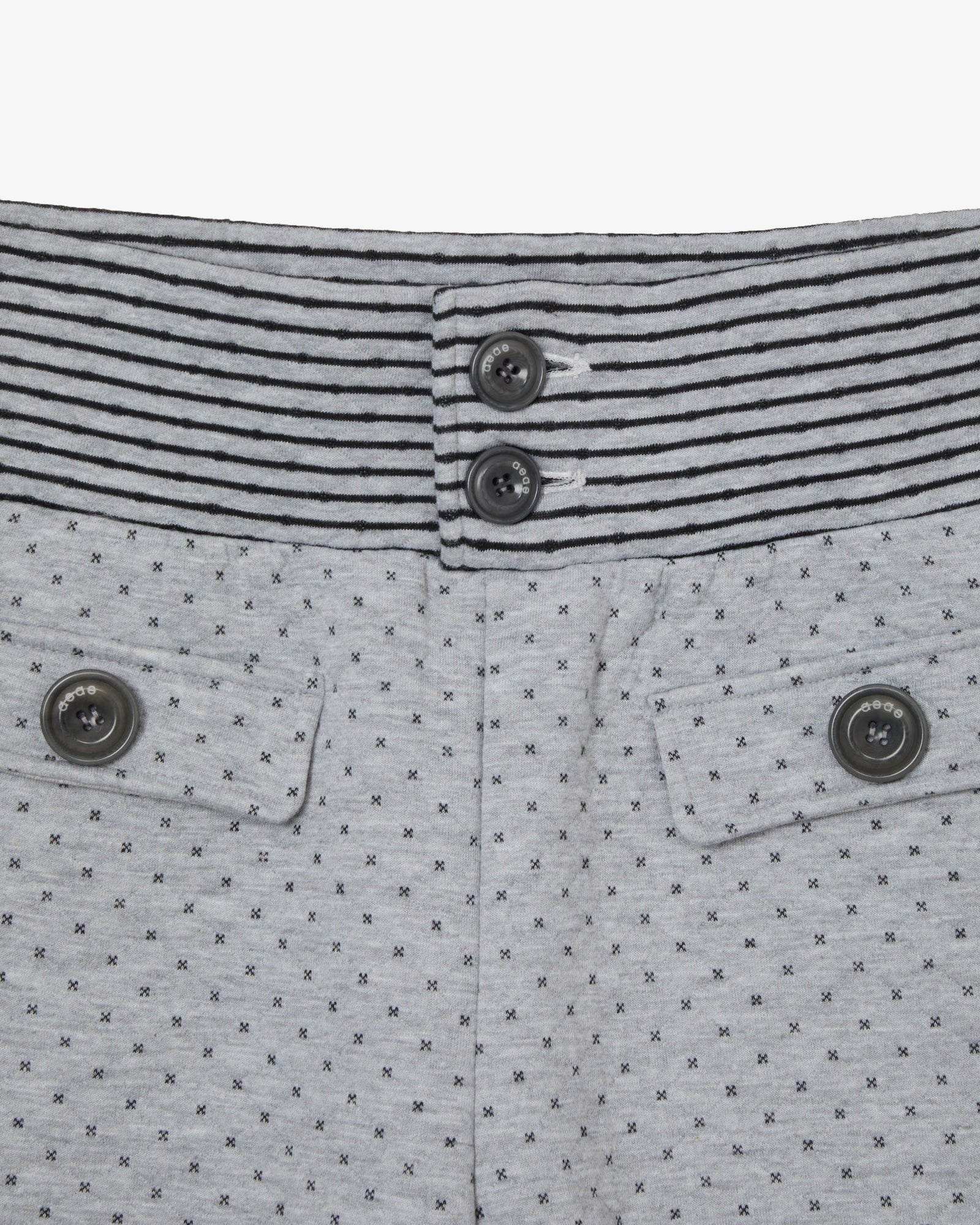 BIG BUTTON MINI SHORTS [GREY]