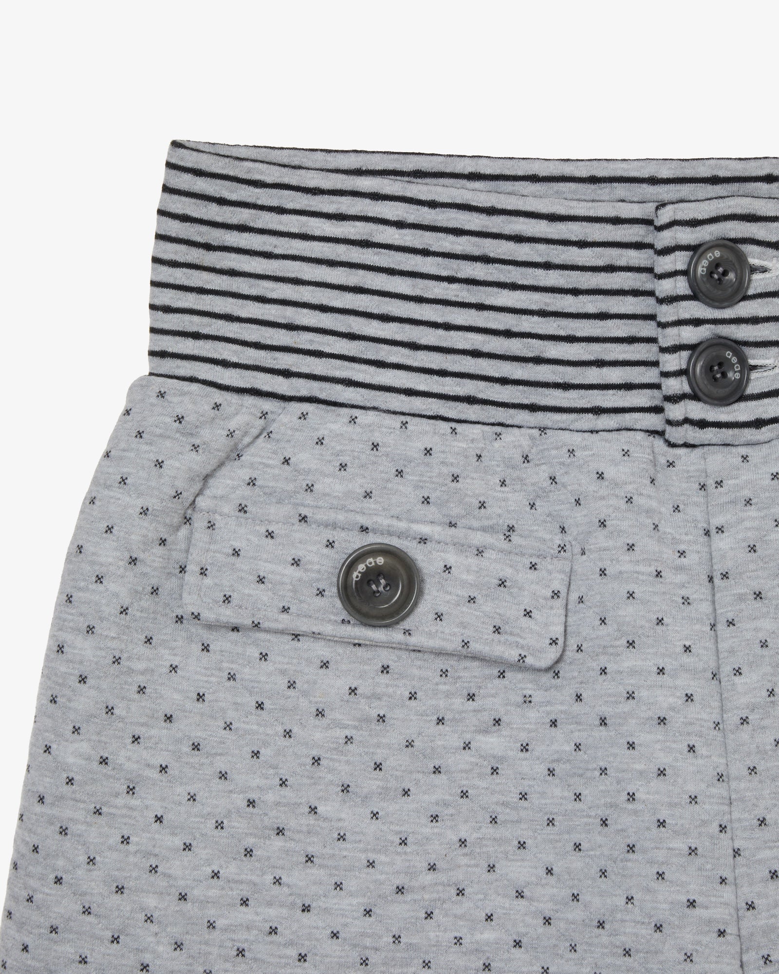 BIG BUTTON MINI SHORTS [GREY]