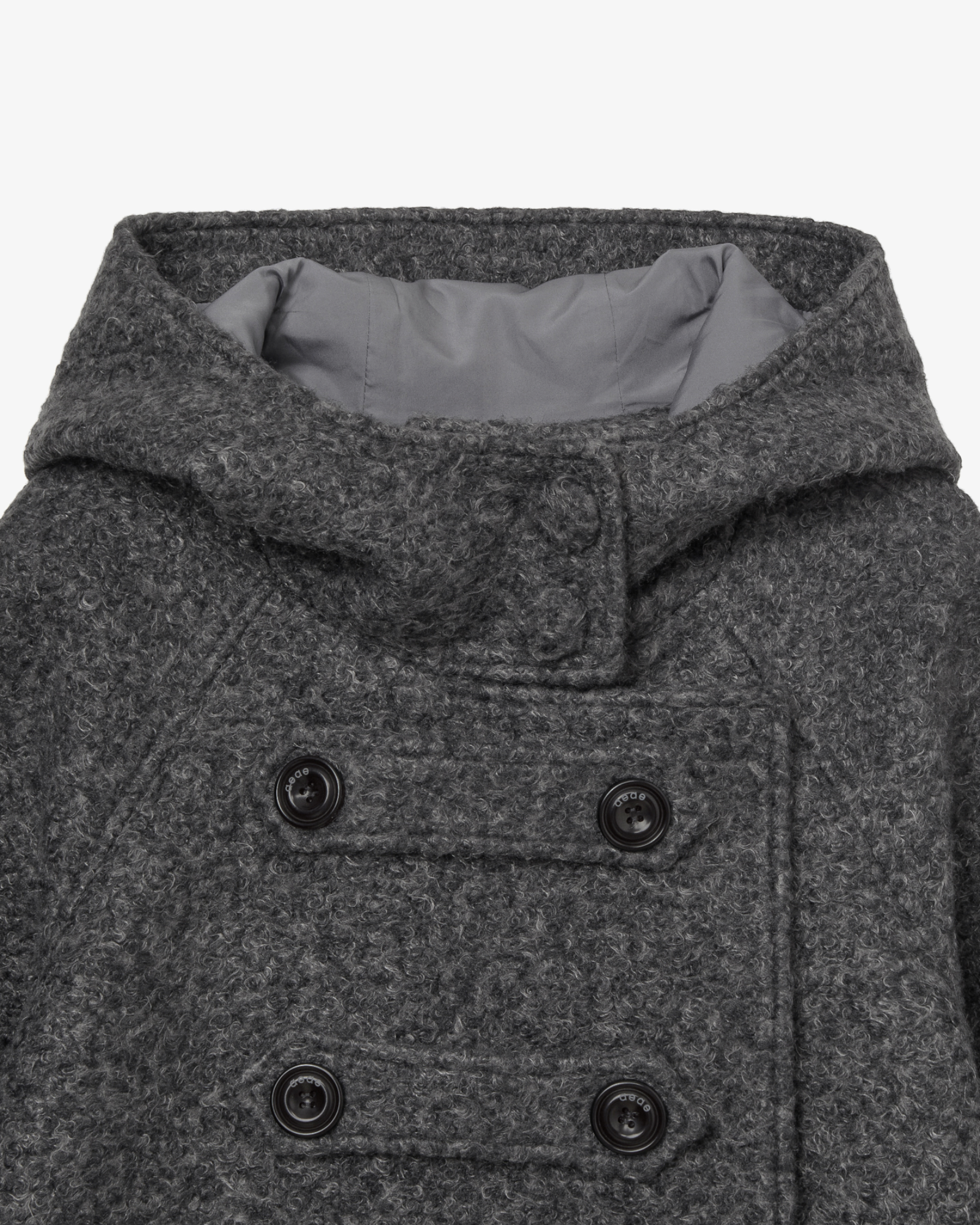 BIG BUTTON HALF COAT [CHARCOAL]