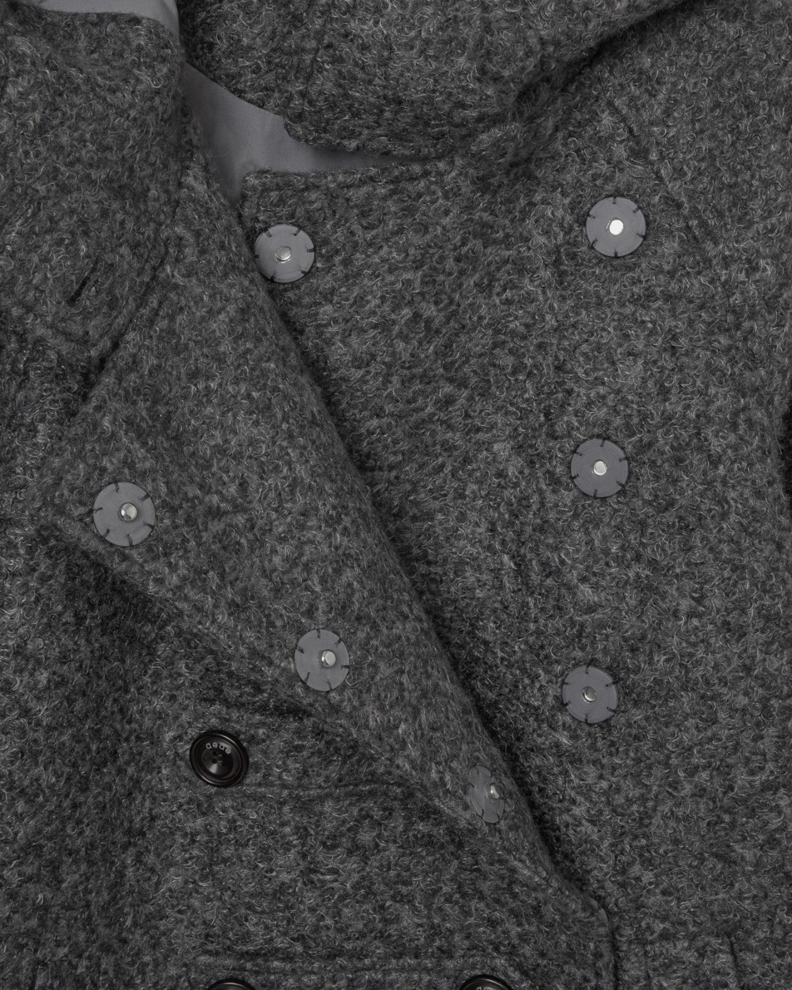 BIG BUTTON HALF COAT [CHARCOAL]