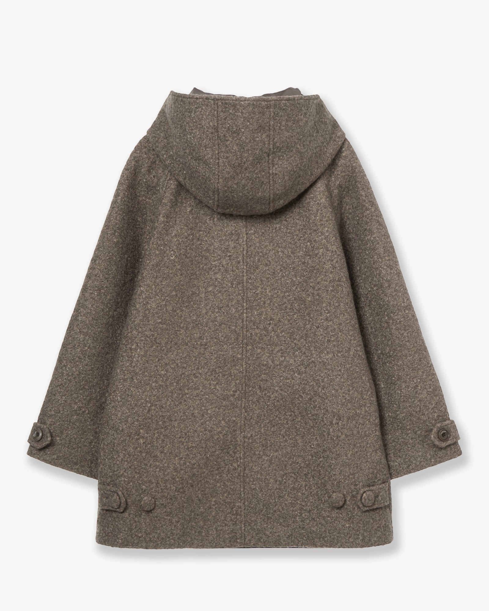 BIG BUTTON HALF COAT [OATMEAL]