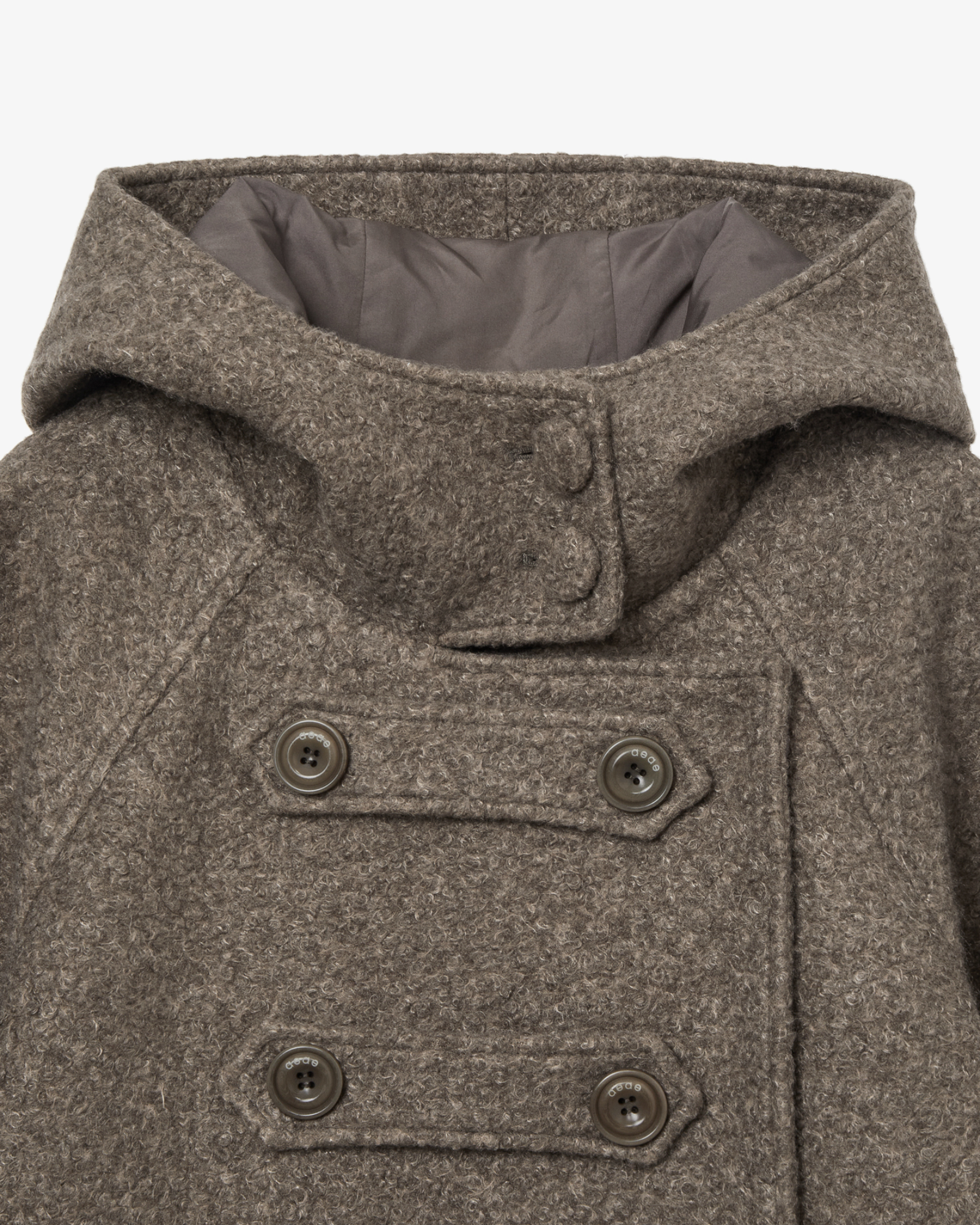 BIG BUTTON HALF COAT [OATMEAL]