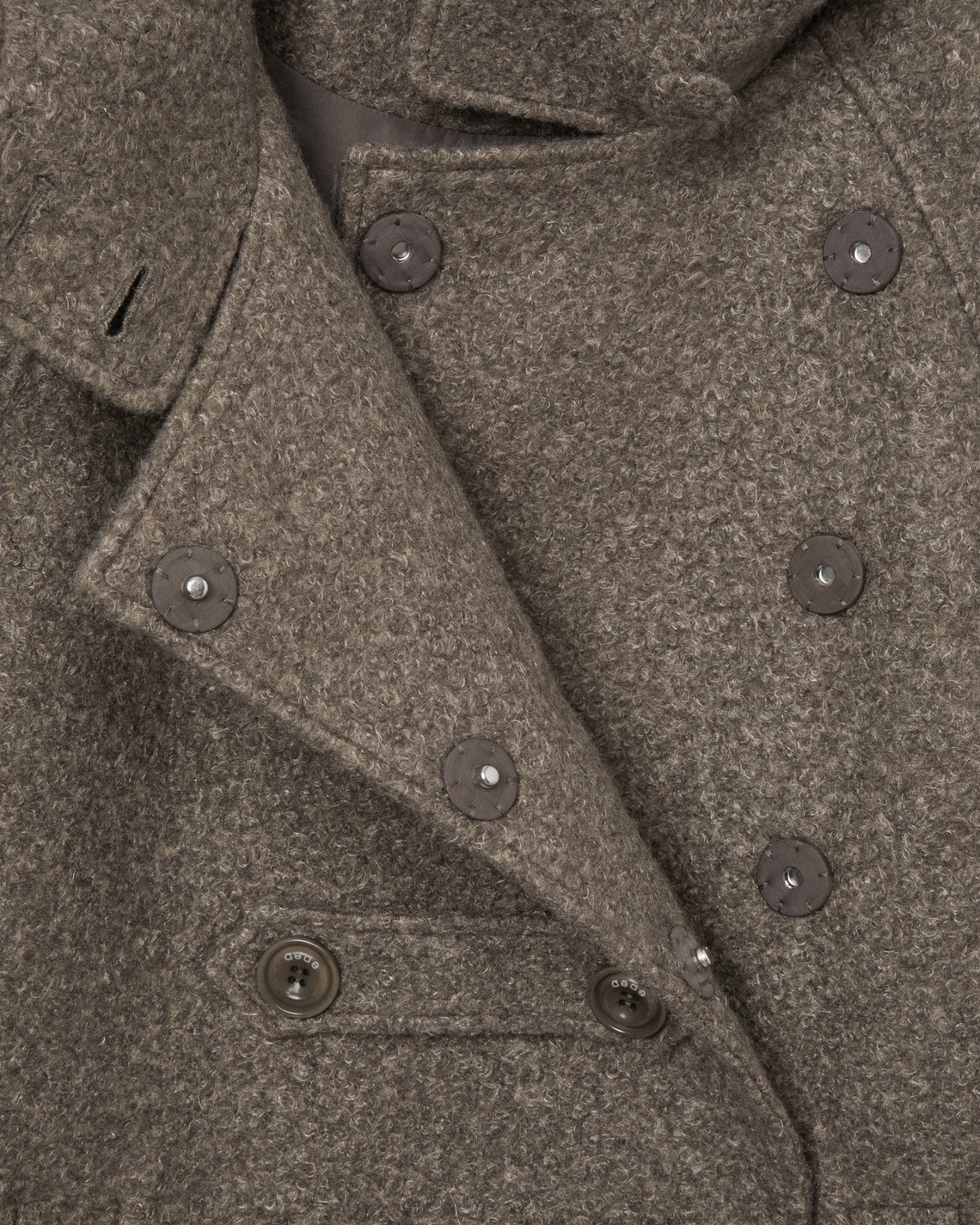 BIG BUTTON HALF COAT [OATMEAL]