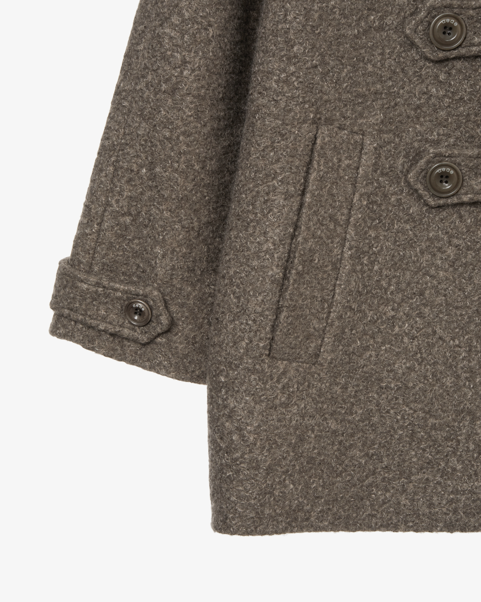 BIG BUTTON HALF COAT [OATMEAL]