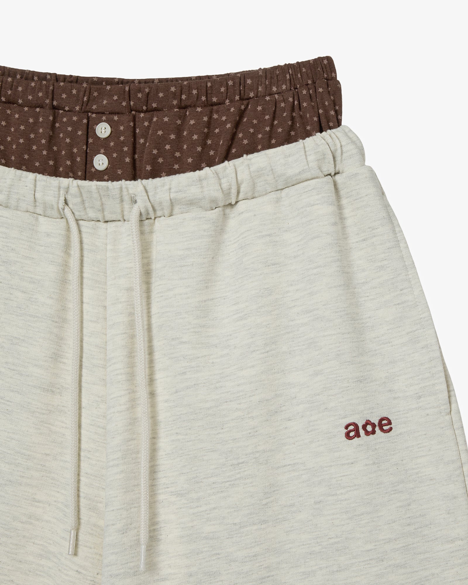 BRIEFS LAYERED SWEATPANTS [OATMEAL]