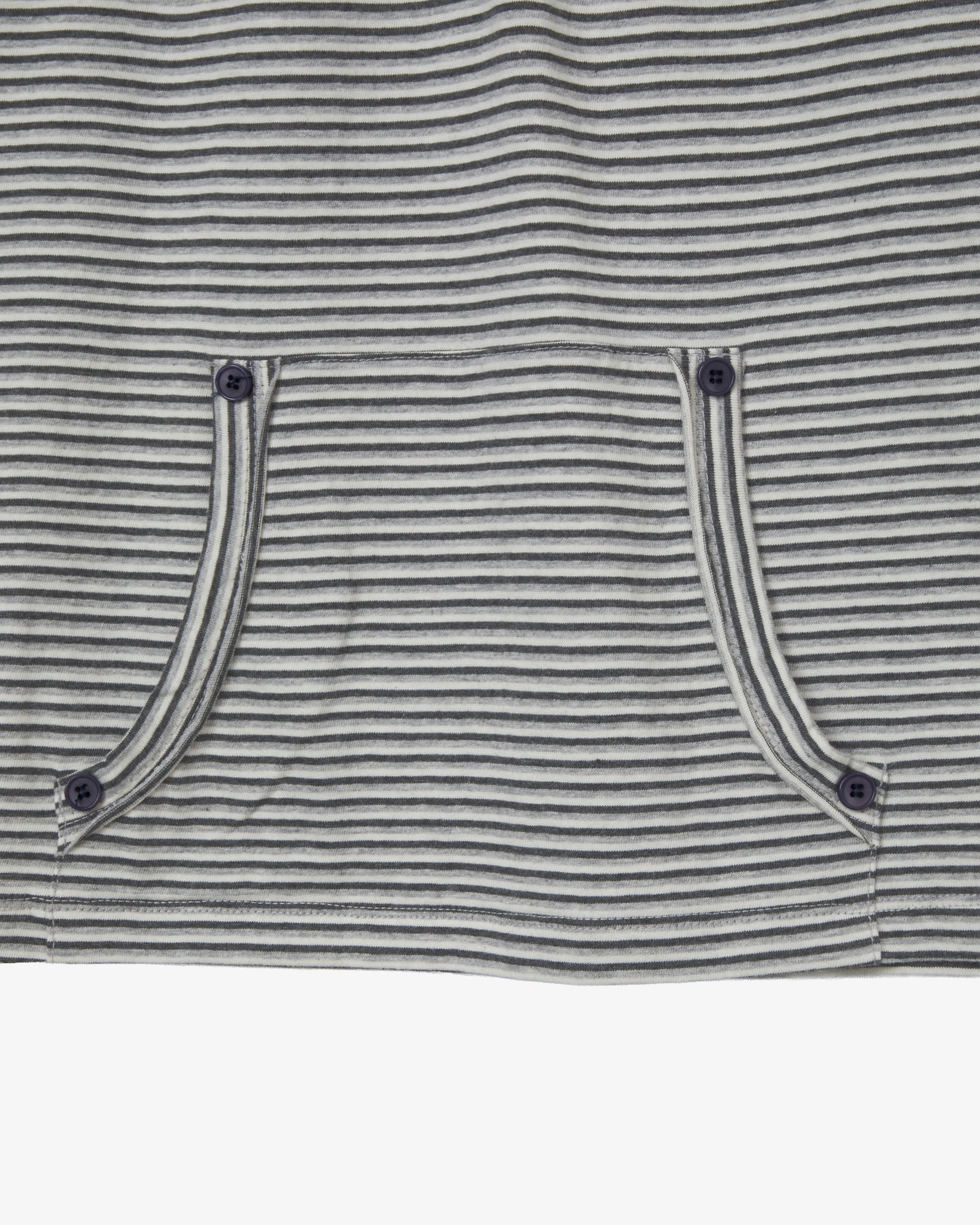 BUTTON SHIRRING POCKET TEE [CHARCOAL]