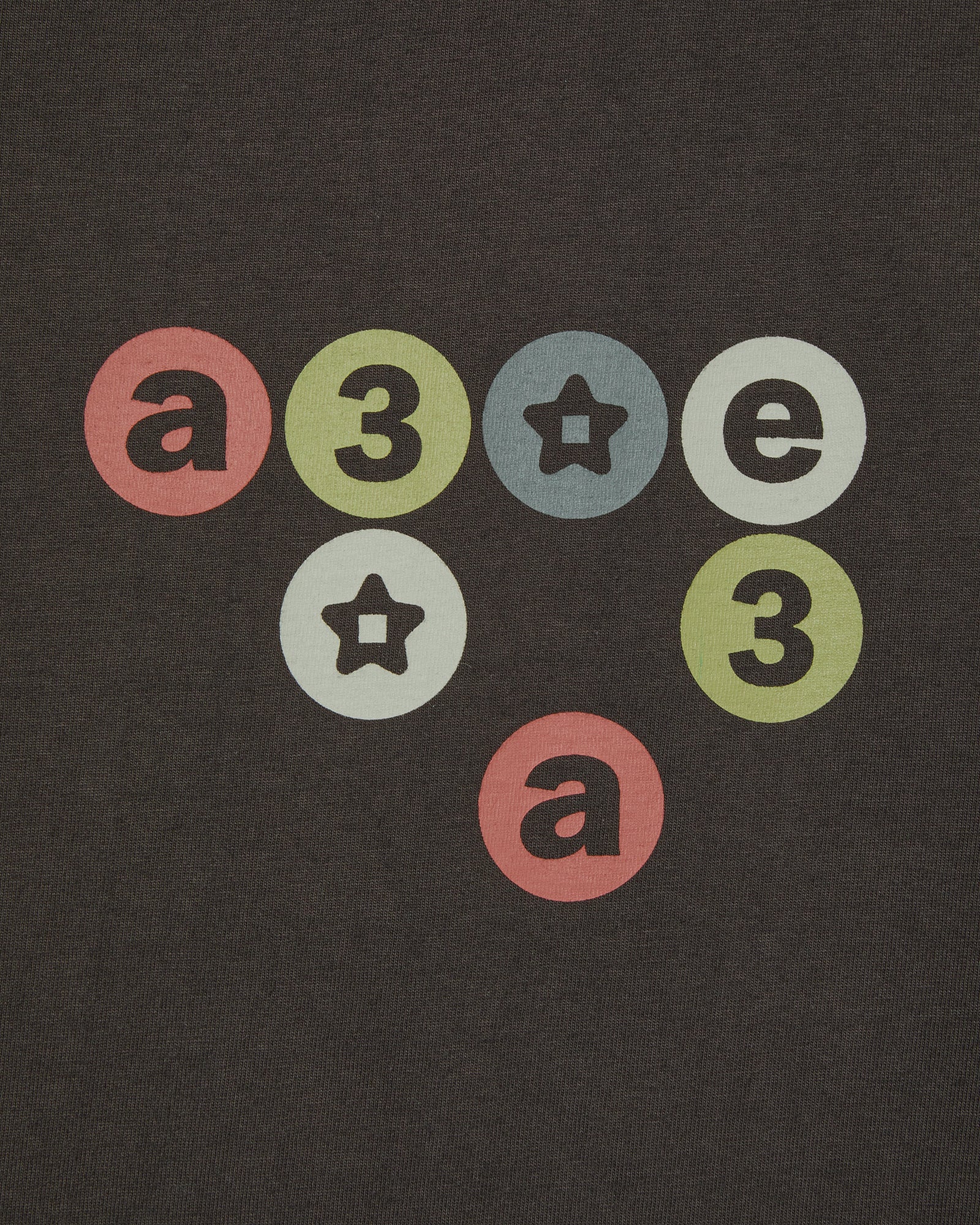 COLOR DOT LOGO TEE [DARK BROWN]