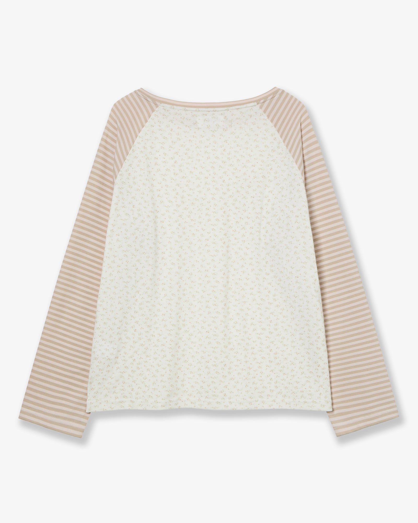 COZY FLOWER RAGLAN LONG SLEEVE [BEIGE]