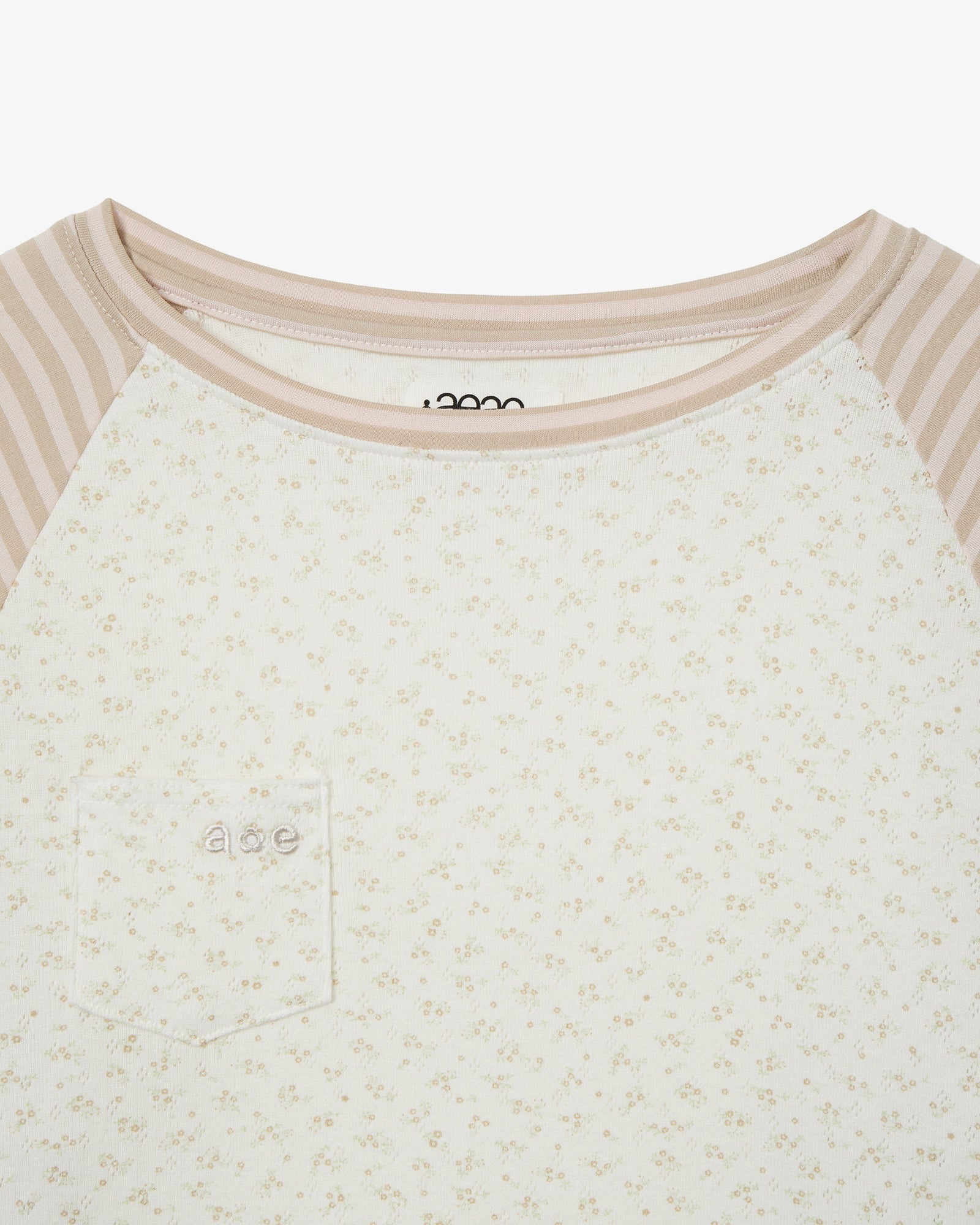 COZY FLOWER RAGLAN LONG SLEEVE [BEIGE]