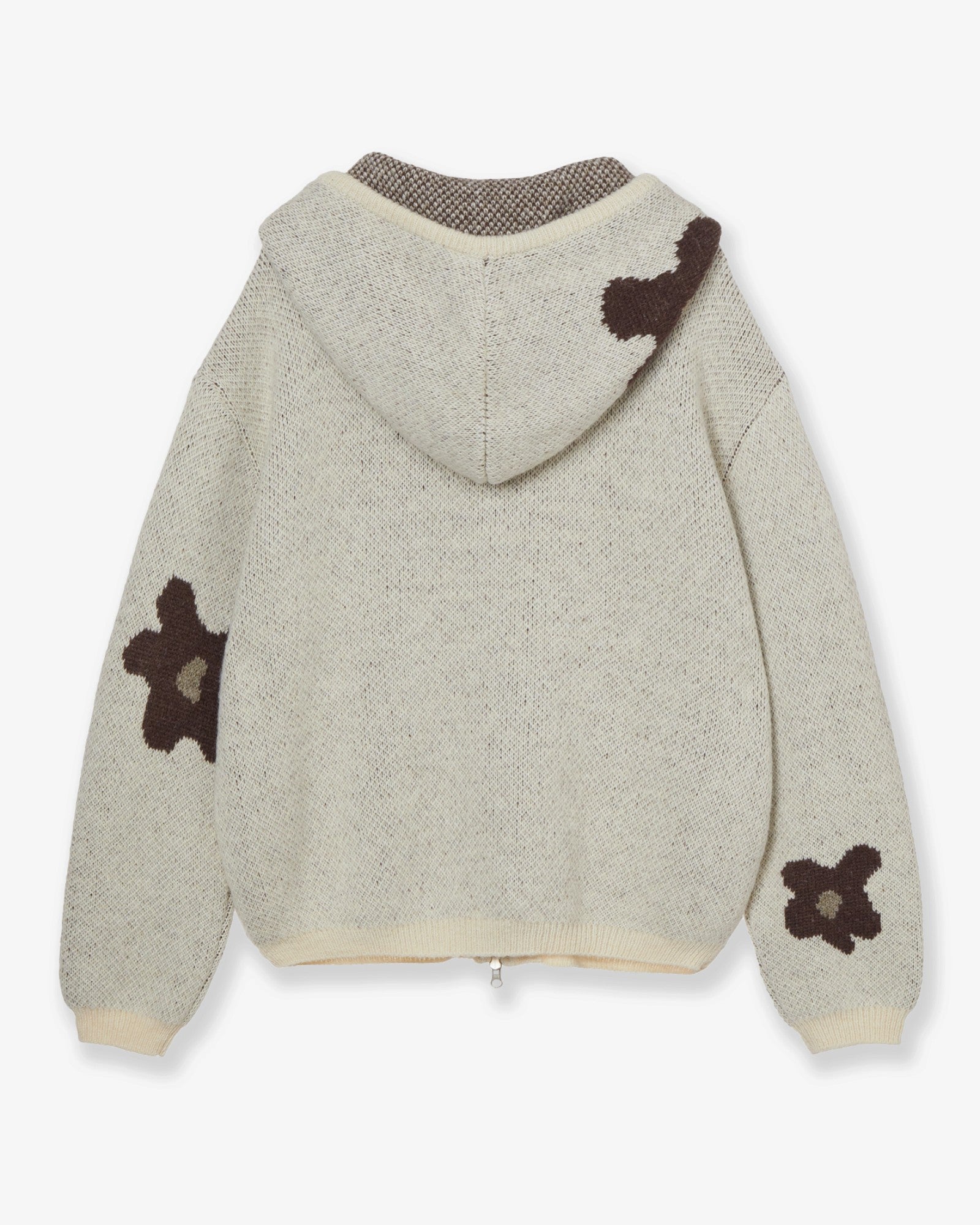 DAISY KNIT HOODIE [BEIGE]