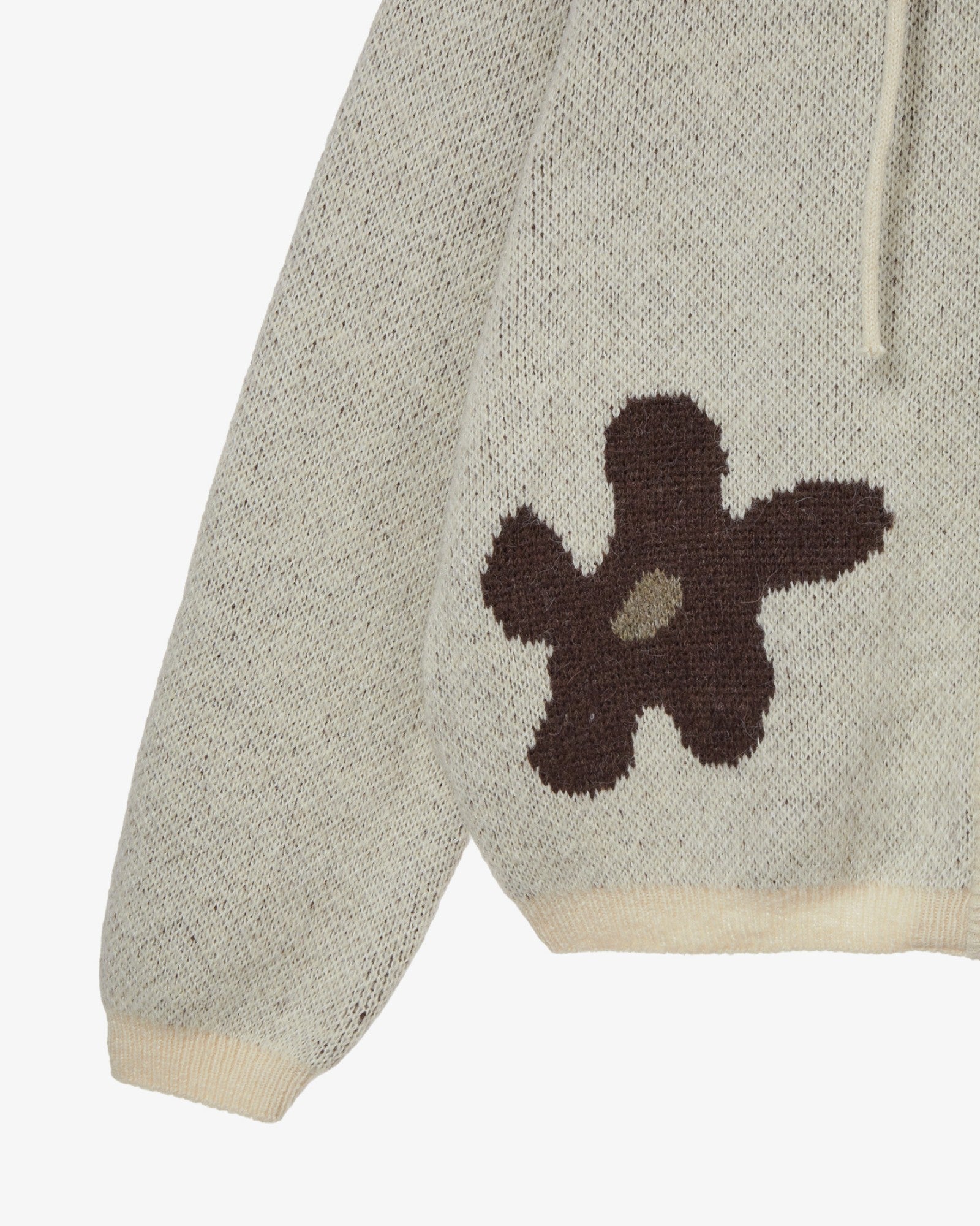 DAISY KNIT HOODIE [BEIGE]