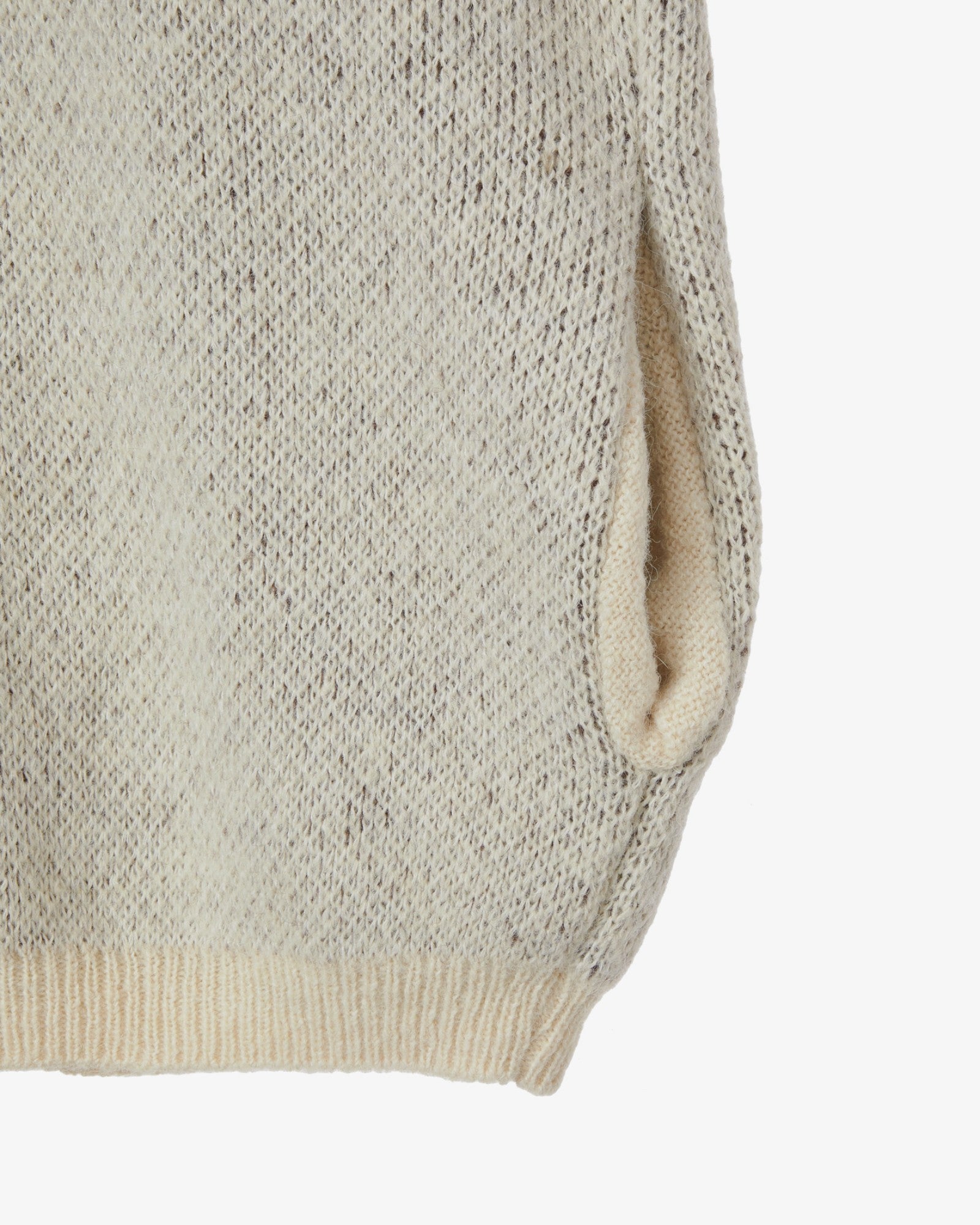 DAISY KNIT HOODIE [BEIGE]