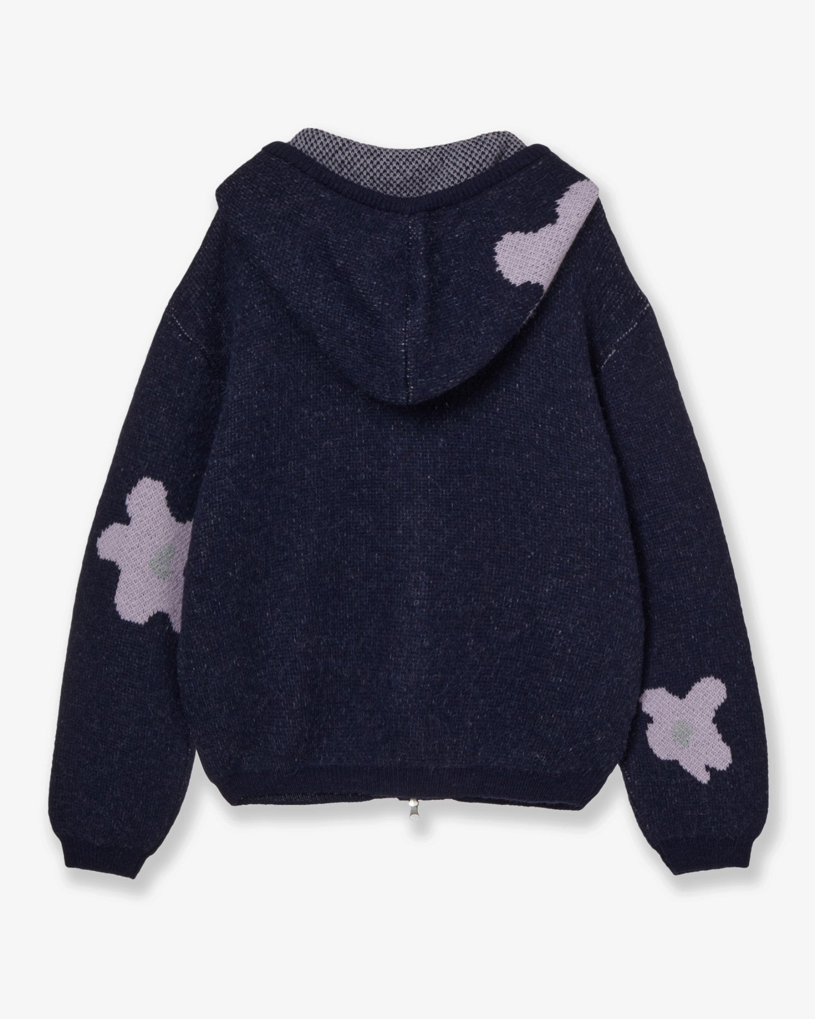 DAISY KNIT HOODIE [NAVY]