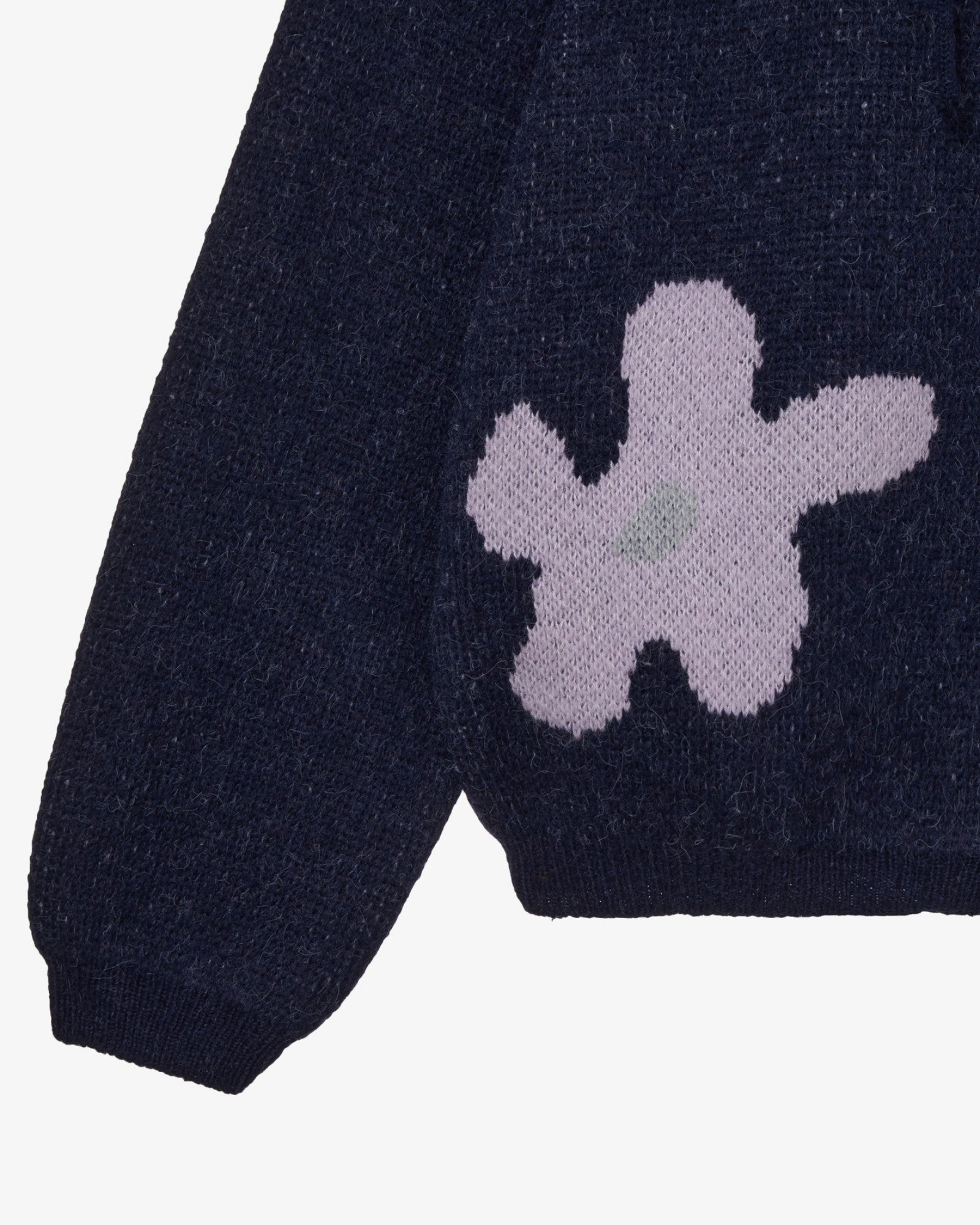 DAISY KNIT HOODIE [NAVY]