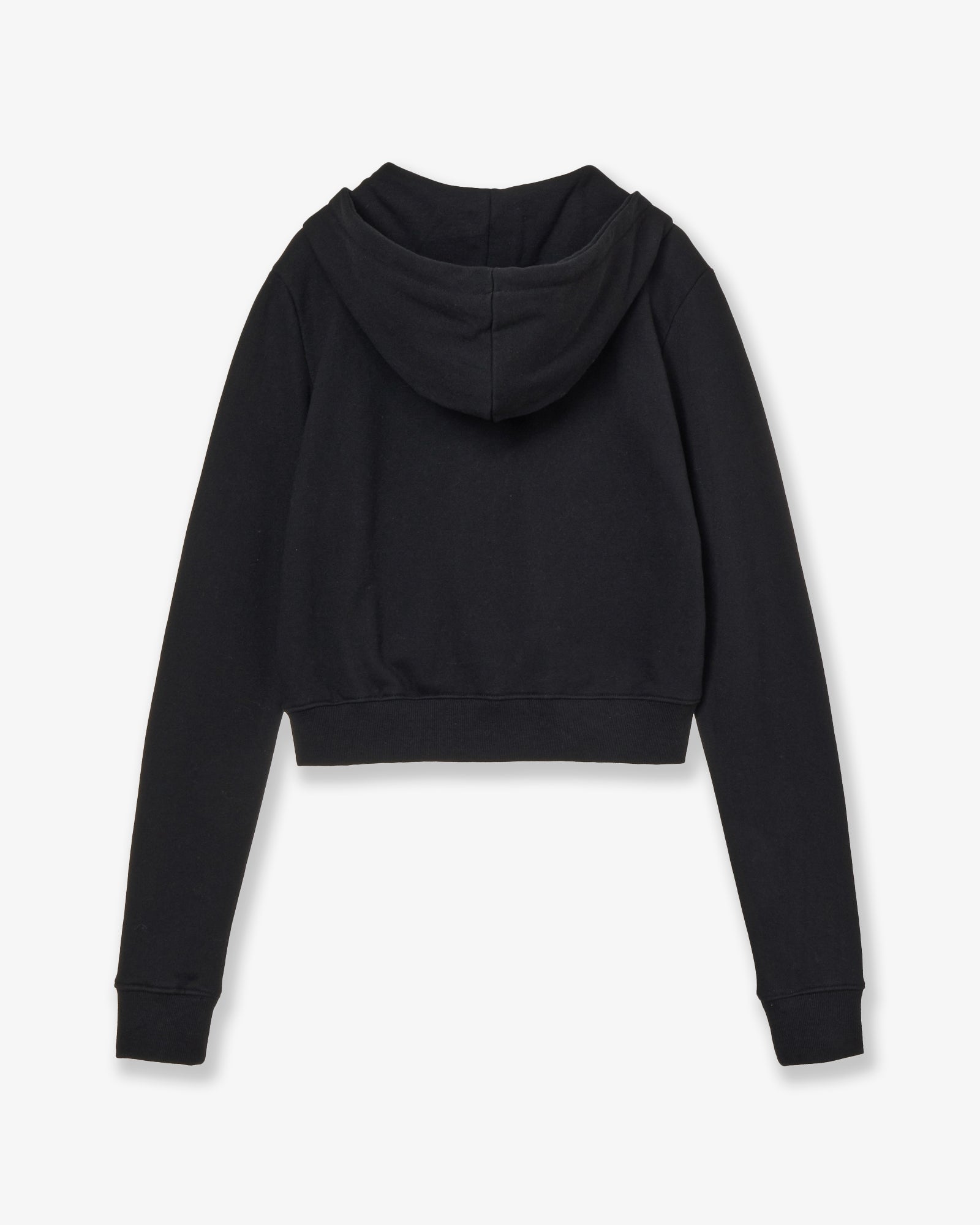 DOT SMALL LETTER CROP HOOD ZIP UP [BLACK]