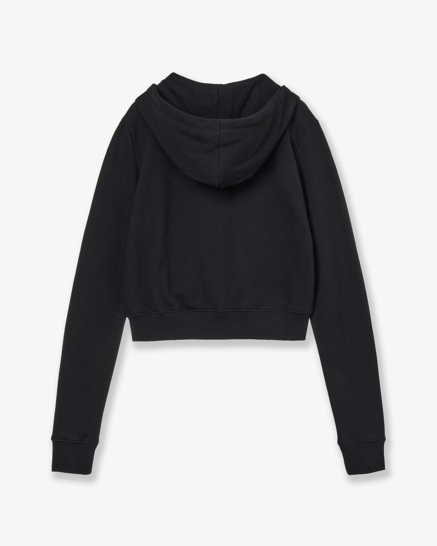 DOT SMALL LETTER CROP HOOD ZIP UP [BLACK]