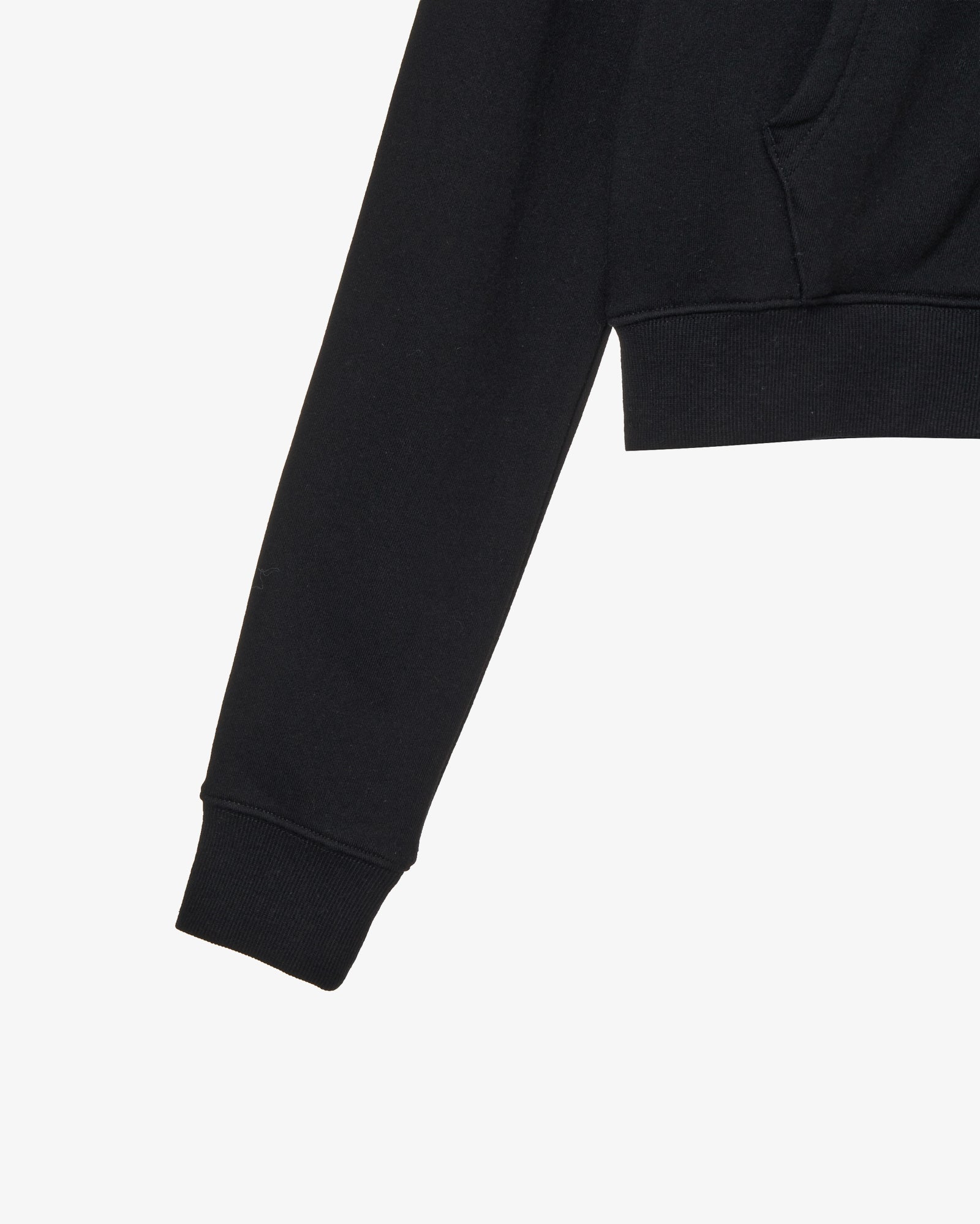 DOT SMALL LETTER CROP HOOD ZIP UP [BLACK]