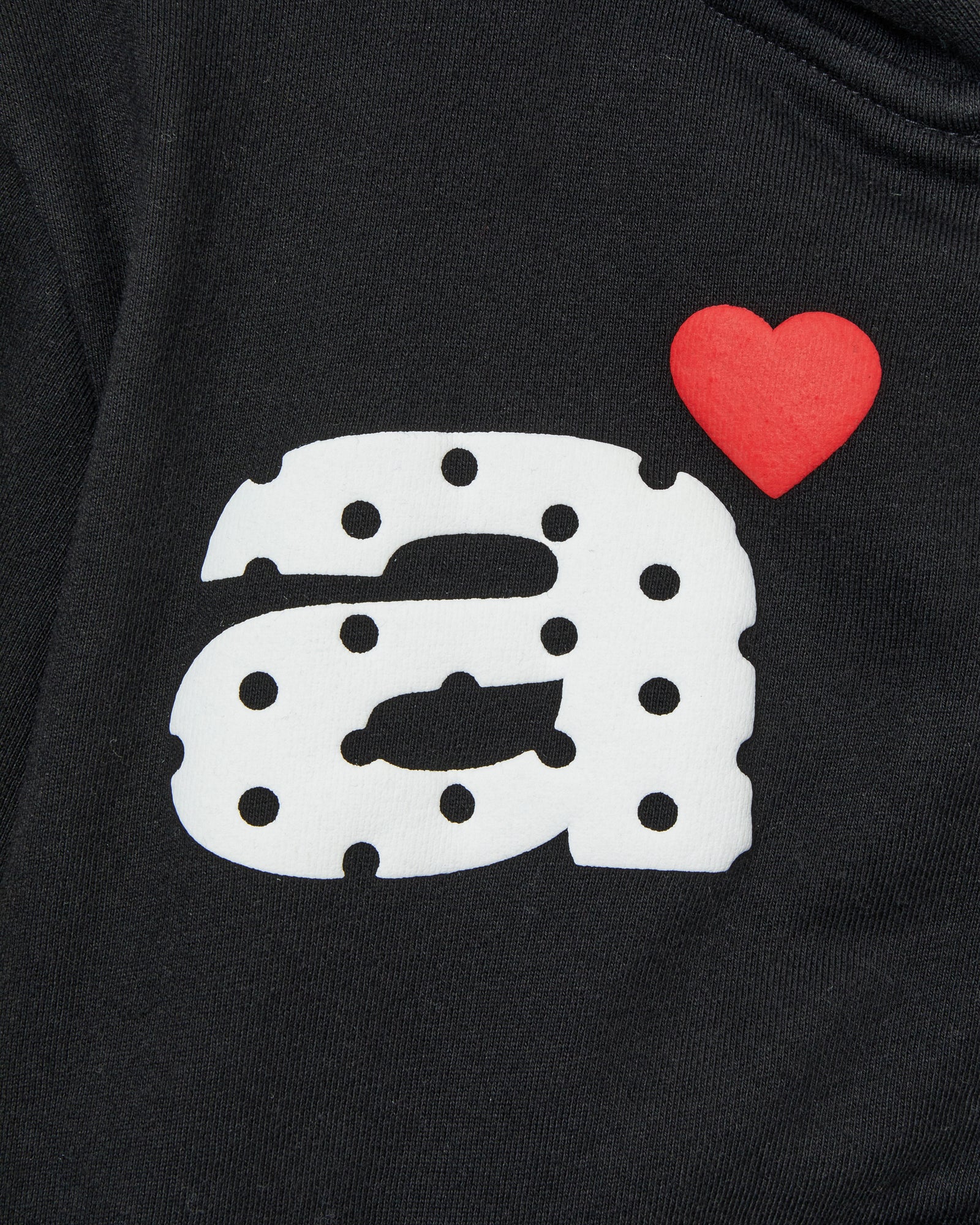 DOT SMALL LETTER CROP HOOD ZIP UP [BLACK]