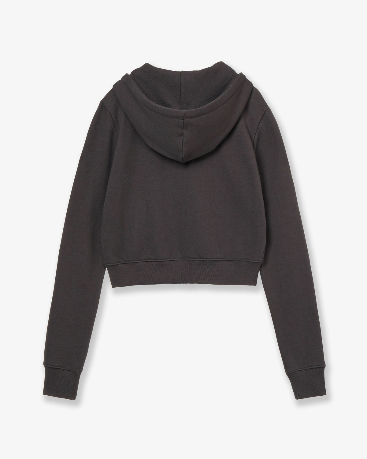 DOT SMALL LETTER CROP HOOD ZIP UP [CHARCOAL BROWN]