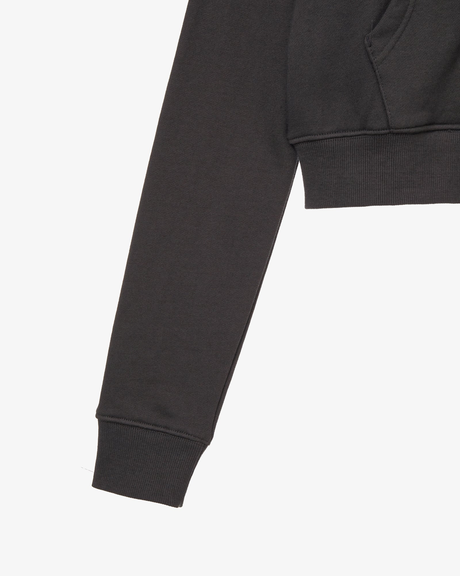 DOT SMALL LETTER CROP HOOD ZIP UP [CHARCOAL BROWN]