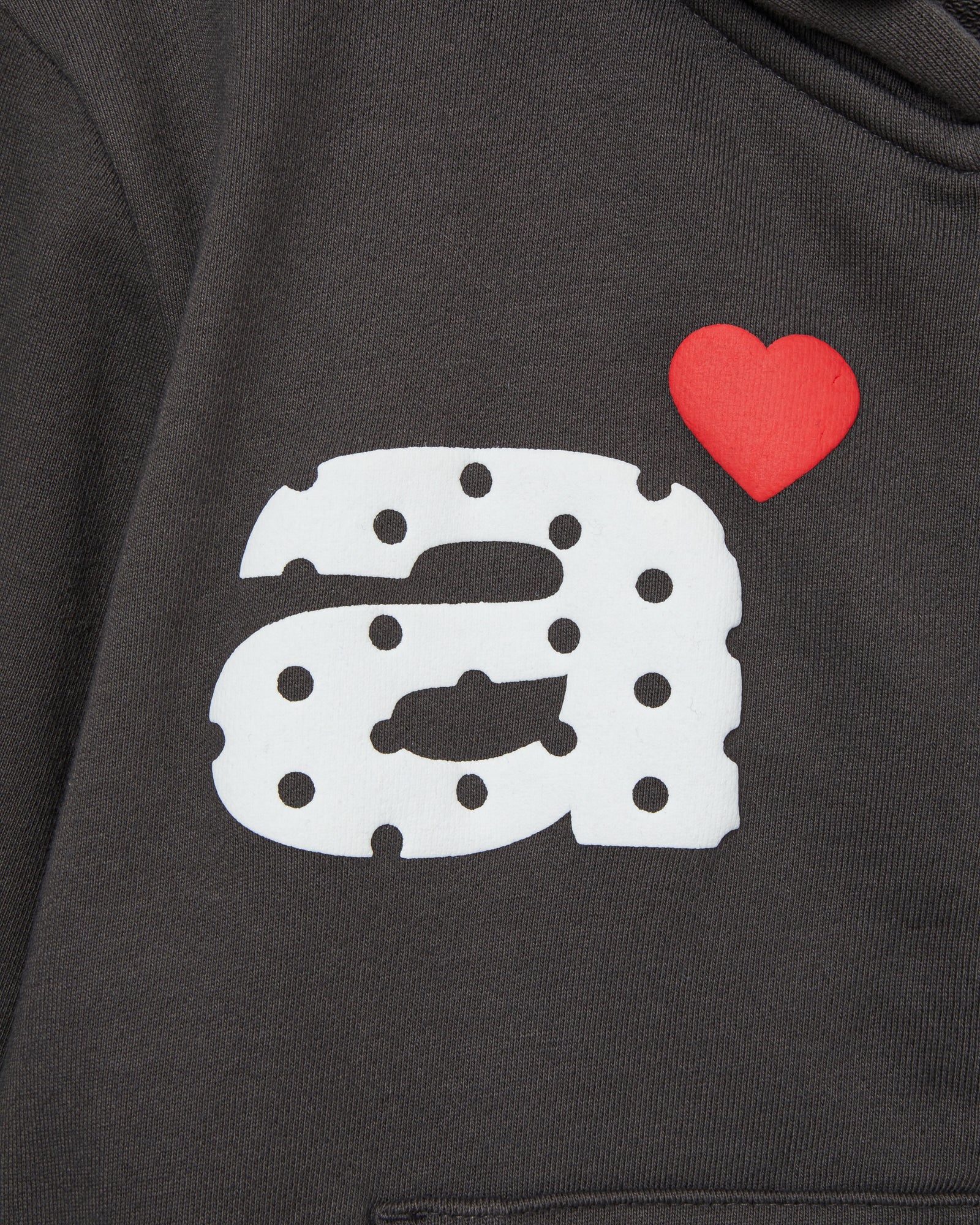 DOT SMALL LETTER CROP HOOD ZIP UP [CHARCOAL BROWN]