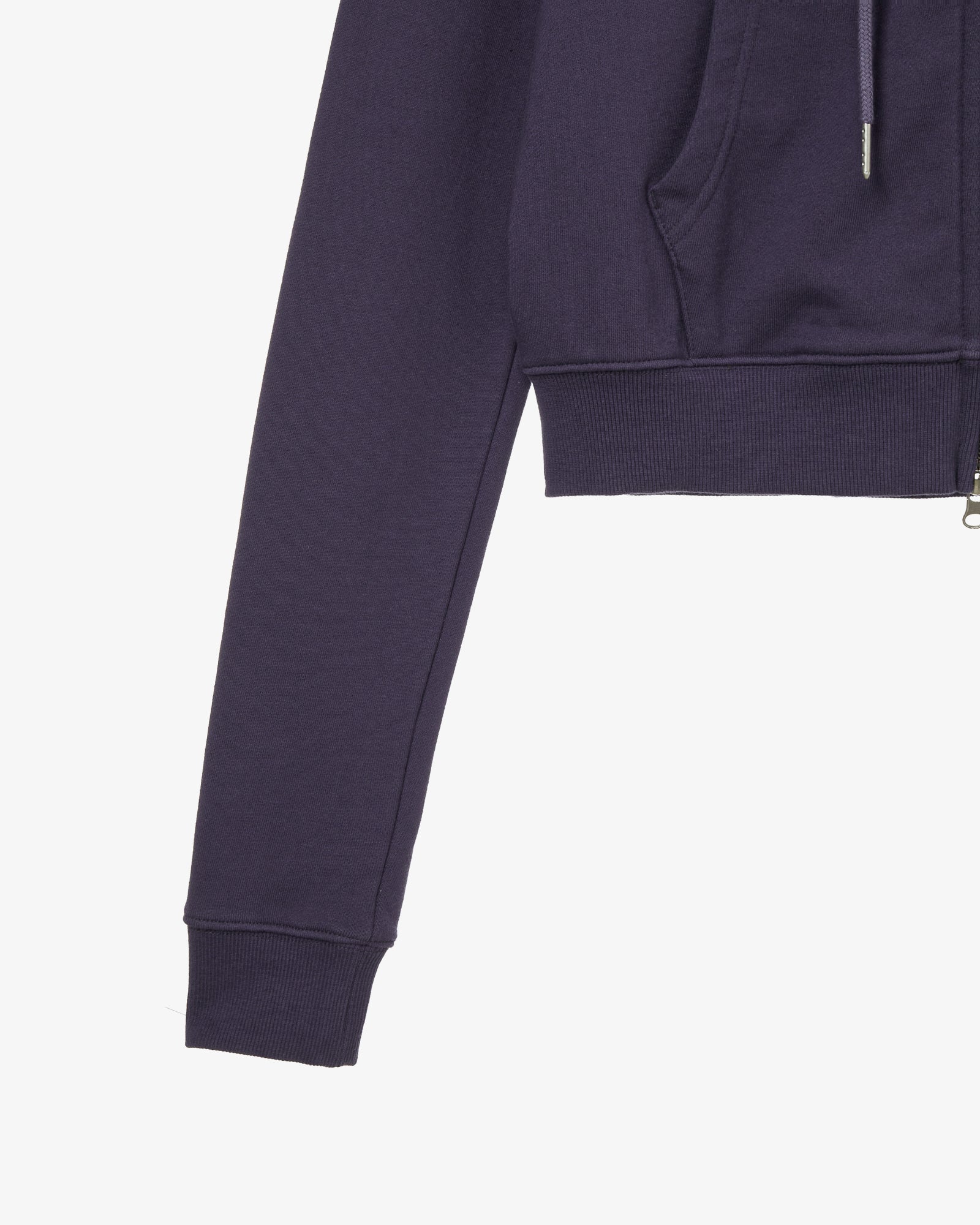 DOT SMALL LETTER CROP HOOD ZIP UP [PURPLE]