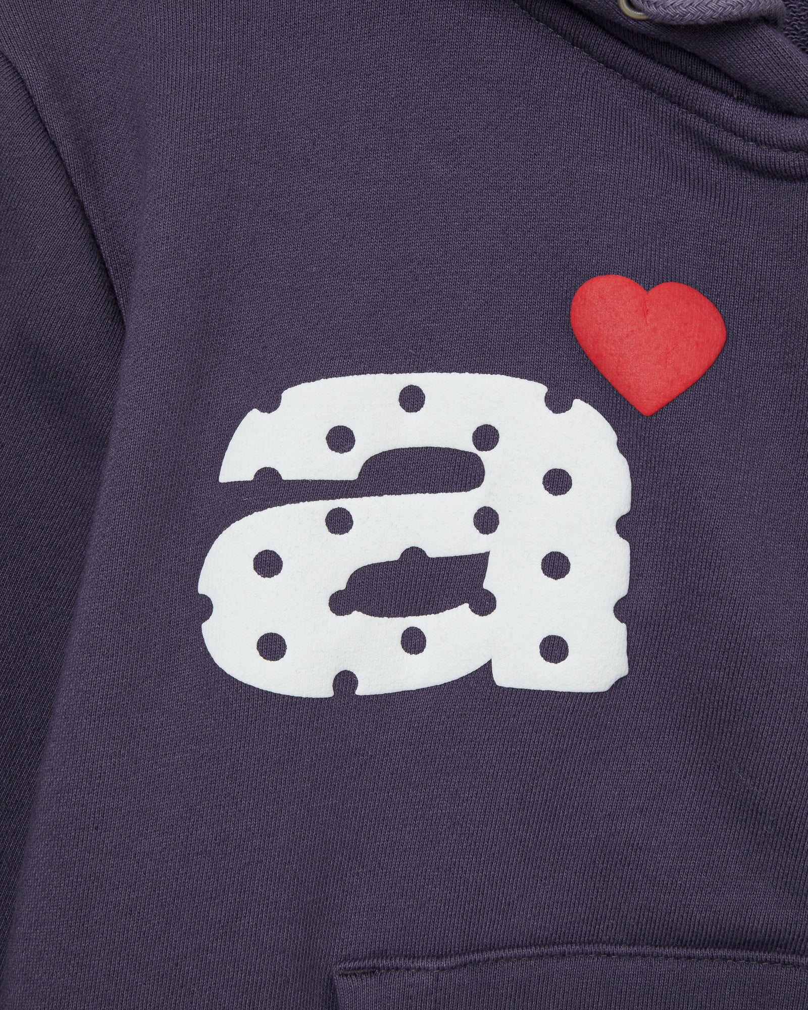 DOT SMALL LETTER CROP HOOD ZIP UP [PURPLE]