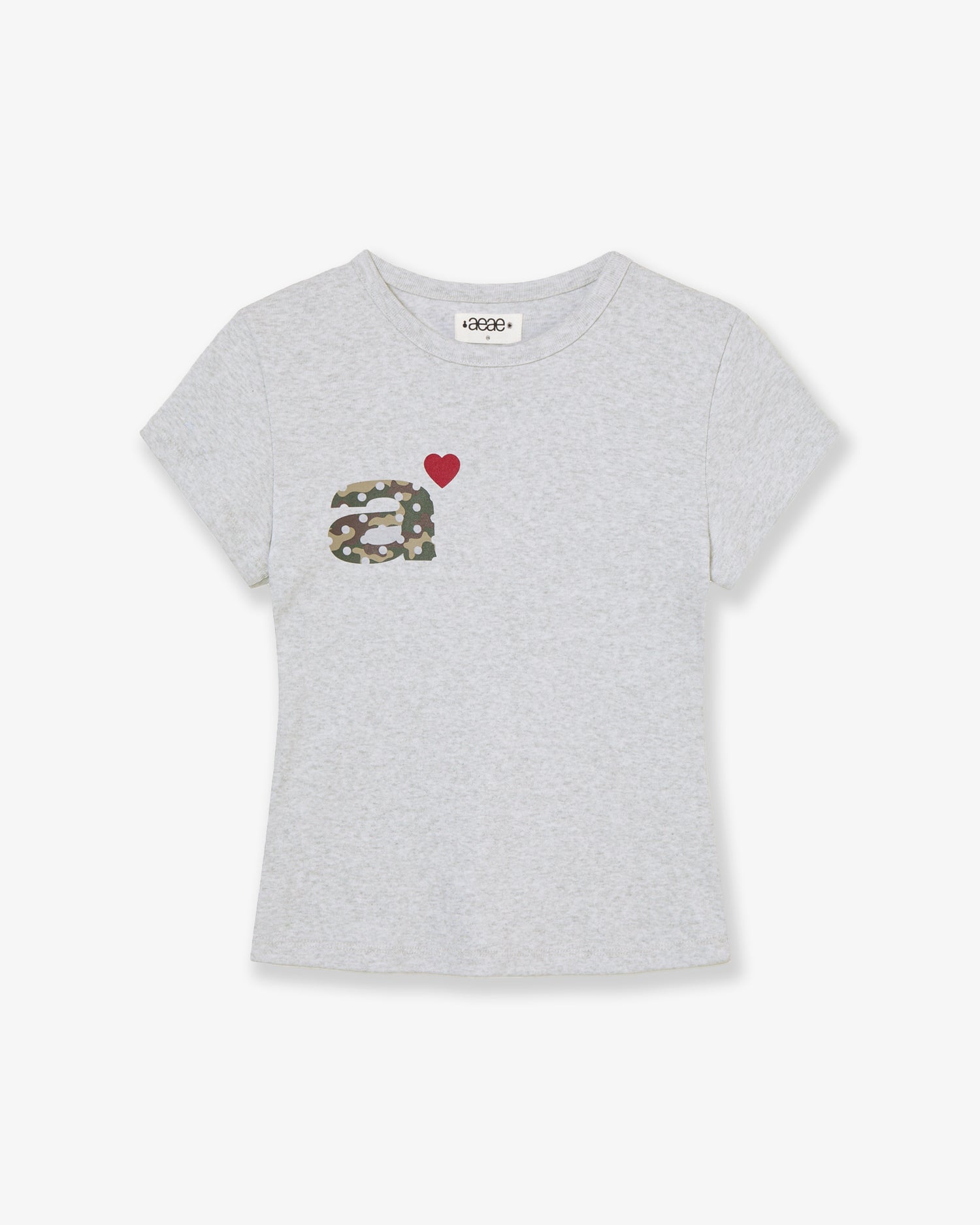 DOT SMALL LETTER TEE [LIGHT GREY/CAMO]