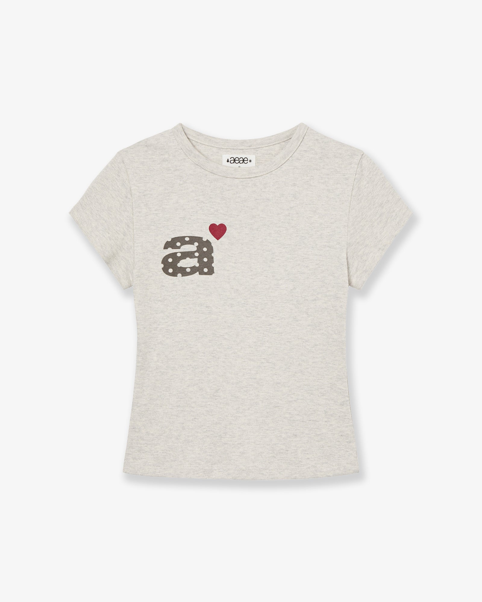 DOT SMALL LETTER TEE [OATMEAL]