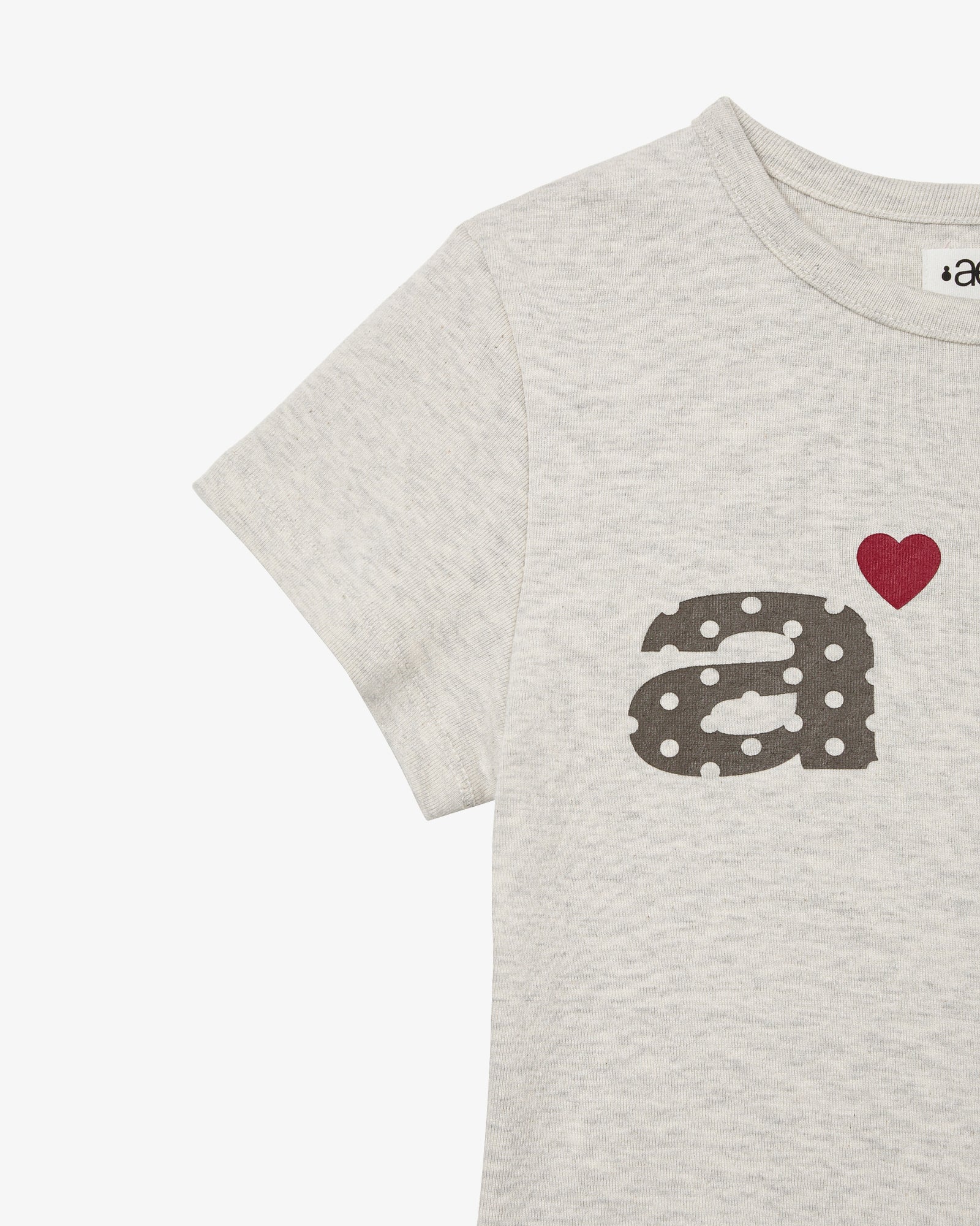 DOT SMALL LETTER TEE [OATMEAL]