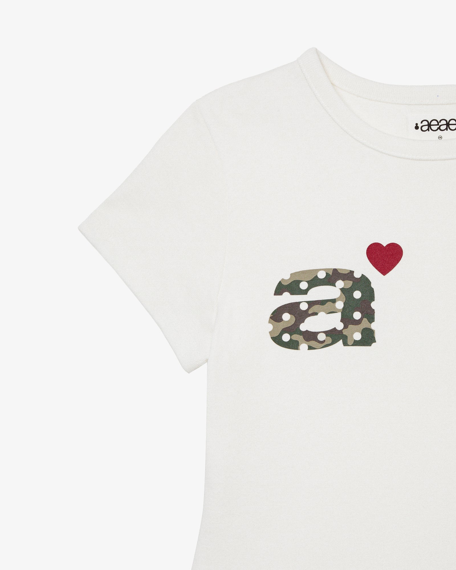 DOT SMALL LETTER TEE [WHITE/CAMO]