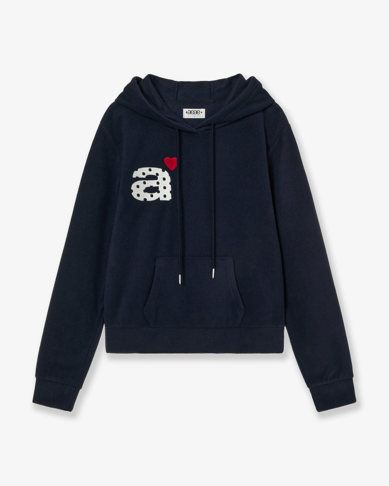 DOT SMALL LETTER LOGO FLEECE HOODIE [NAVY]