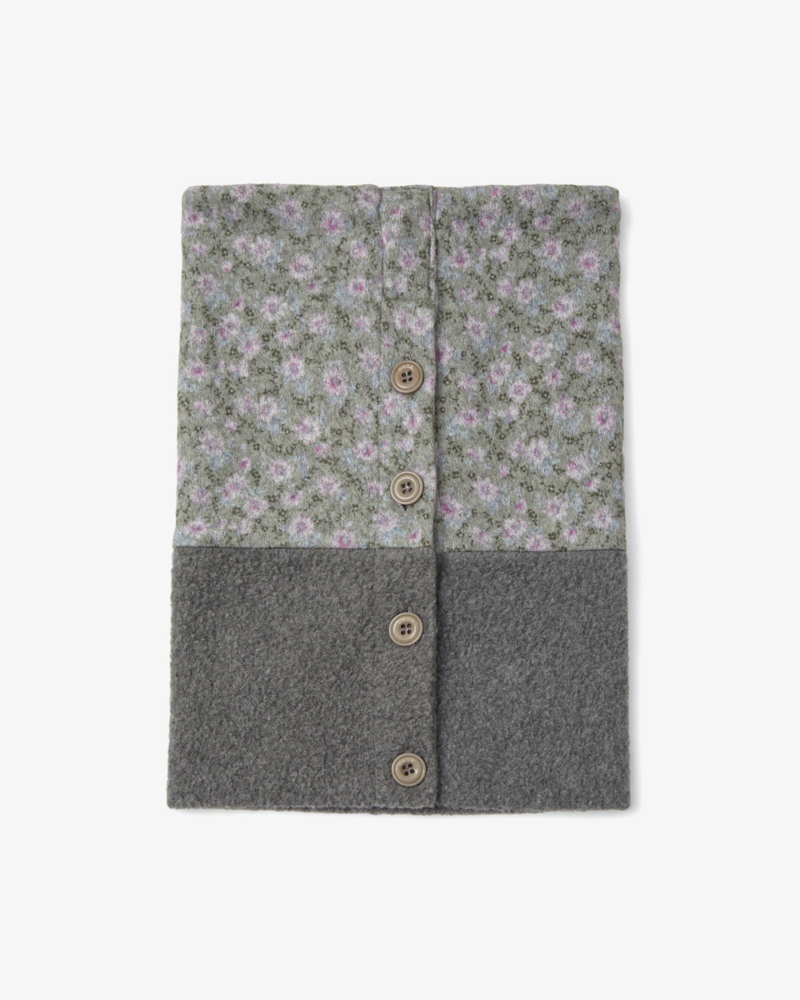 FLEECE NECK WARMER BEANIE [KHAKI]