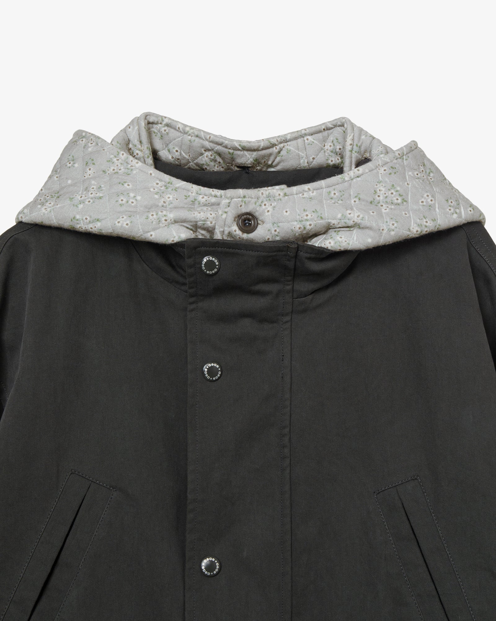 FLOWER BLOCK FIELD JACKET [CHARCOAL]