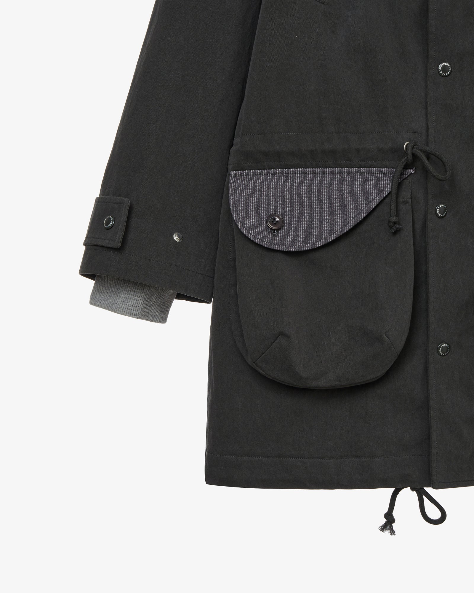 FLOWER BLOCK FIELD JACKET [CHARCOAL]