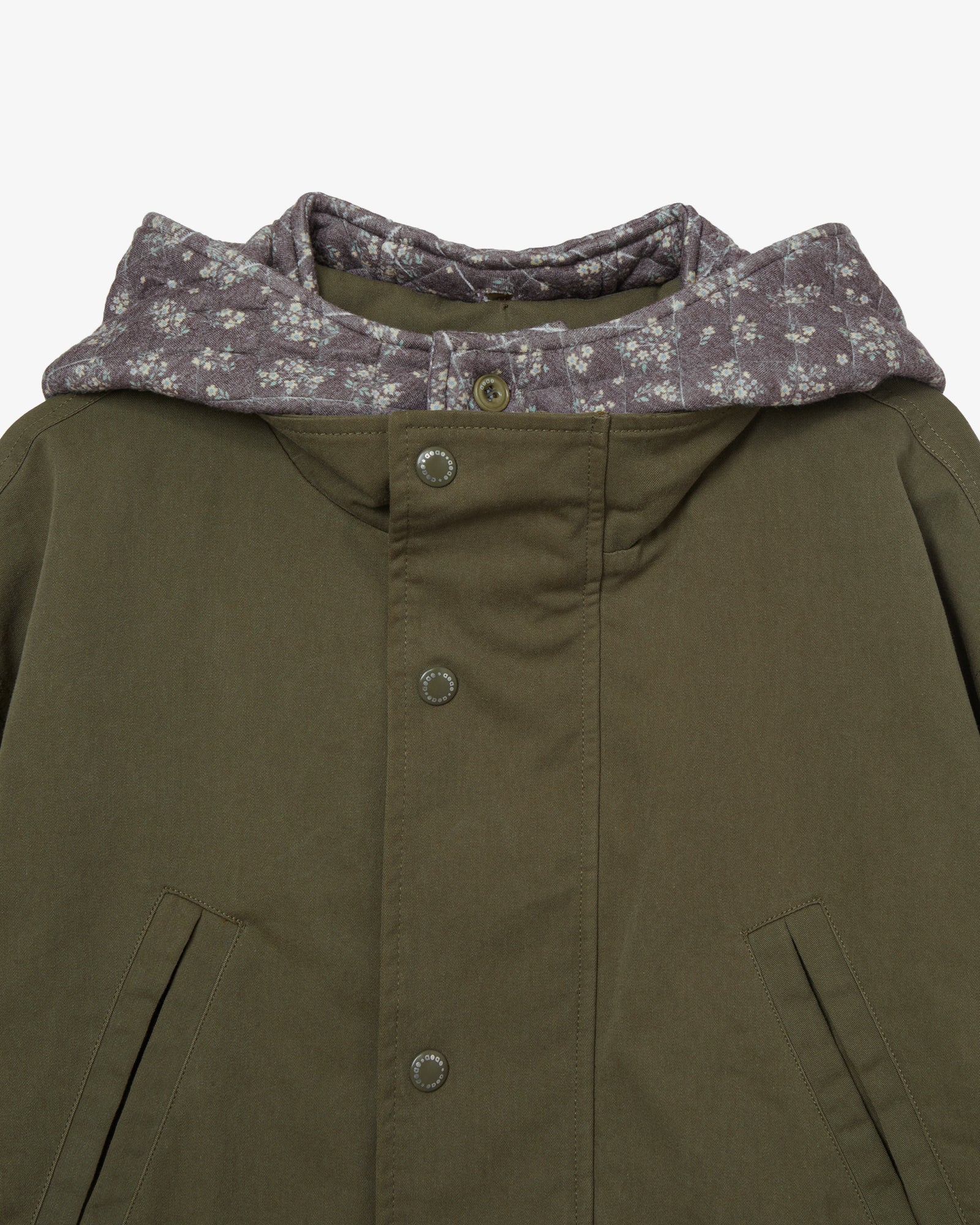 FLOWER BLOCK FIELD JACKET [OLIVE]