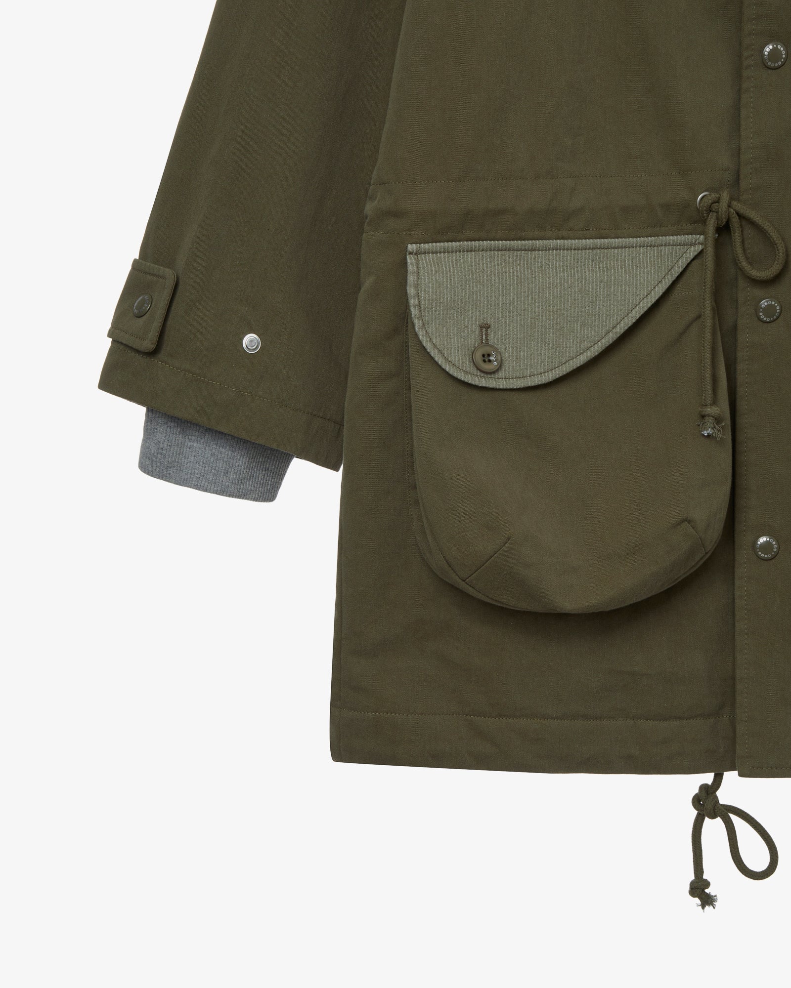 FLOWER BLOCK FIELD JACKET [OLIVE]