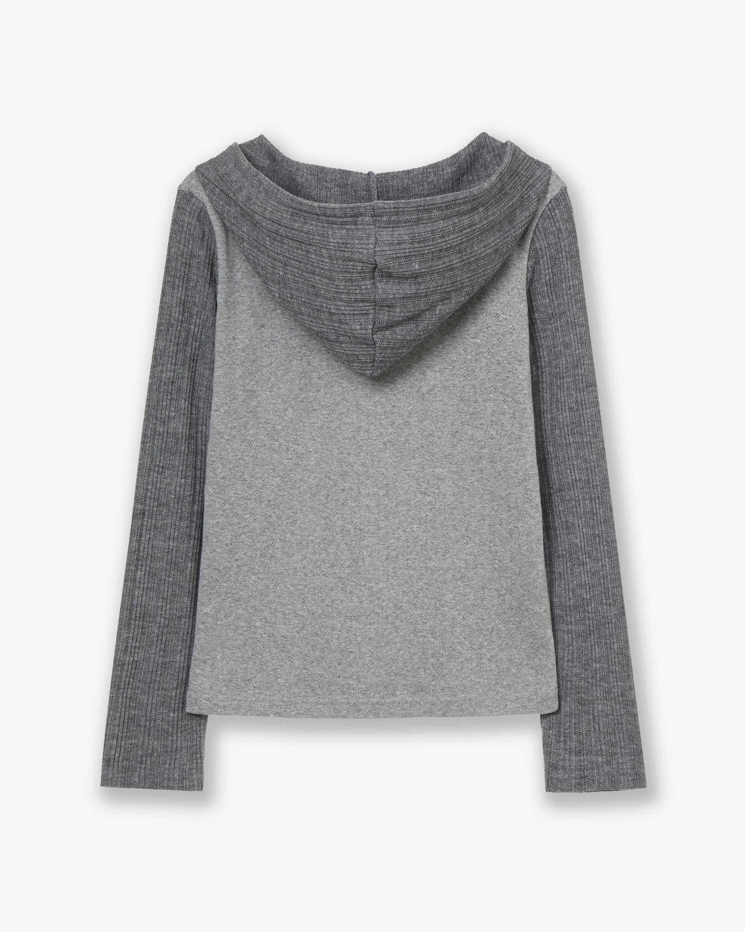 FLOWER BLOCK HOODIE [GREY]