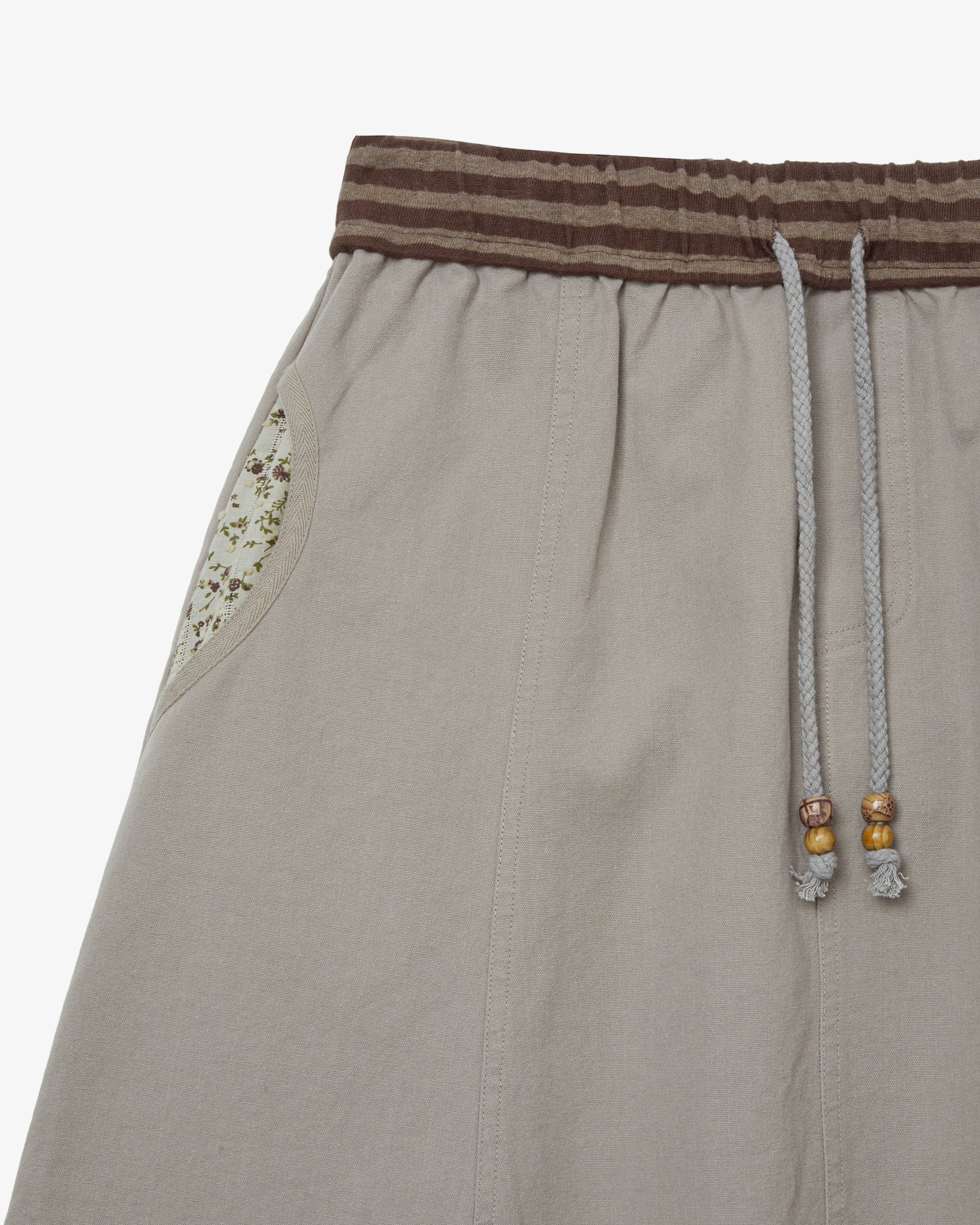 FLOWER BLOCK SKIRT [GREY]