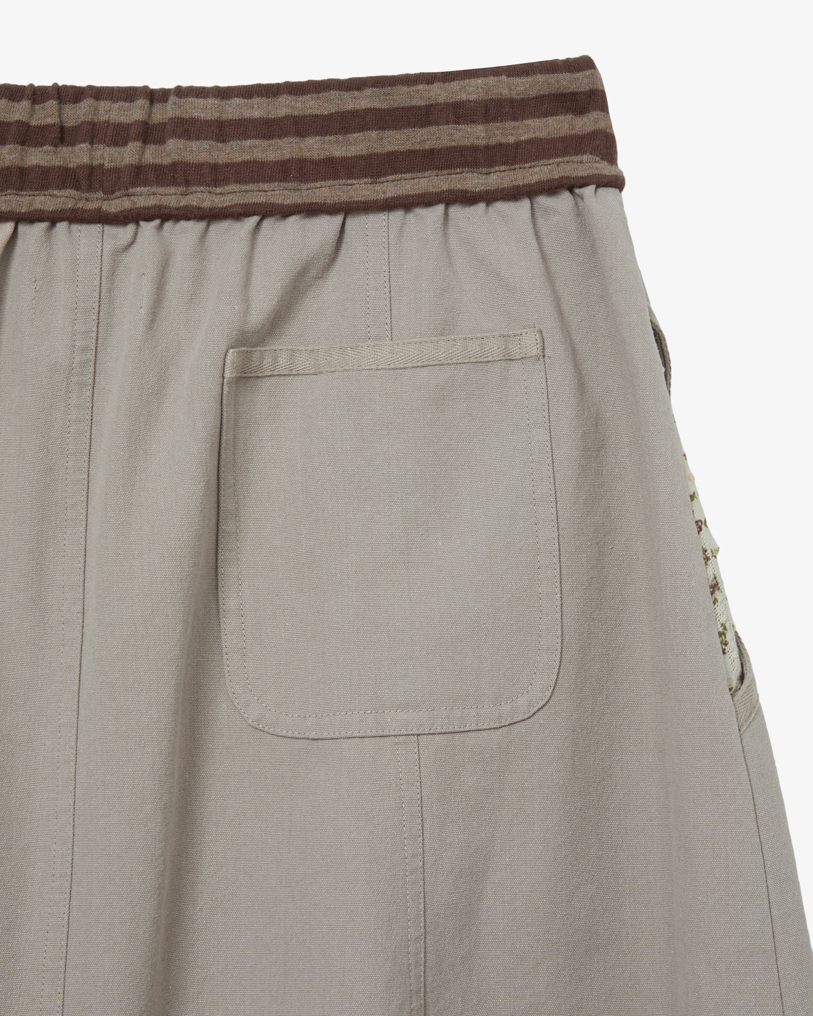 FLOWER BLOCK SKIRT [GREY]