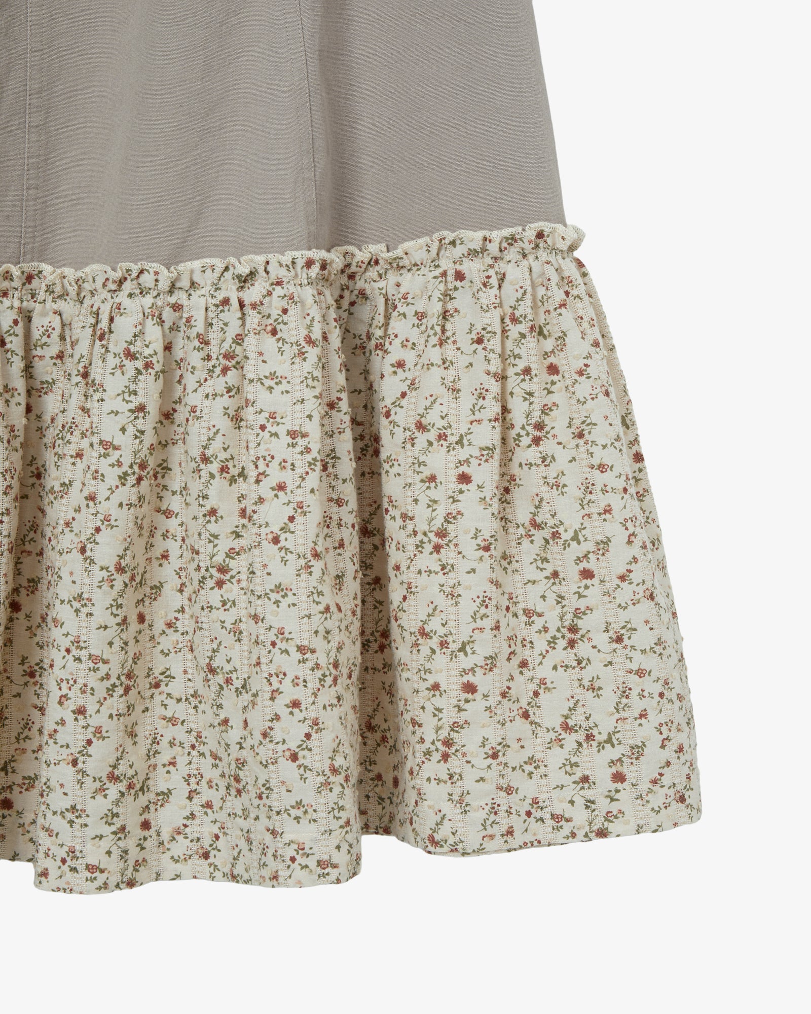 FLOWER BLOCK SKIRT [GREY]