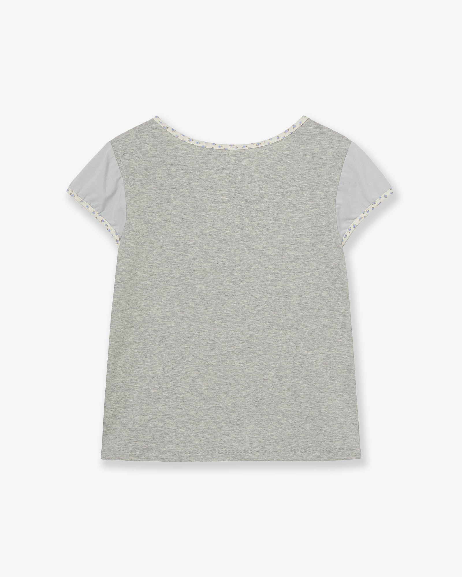 FLOWER BLOCK TEE [MELANGE GREY]