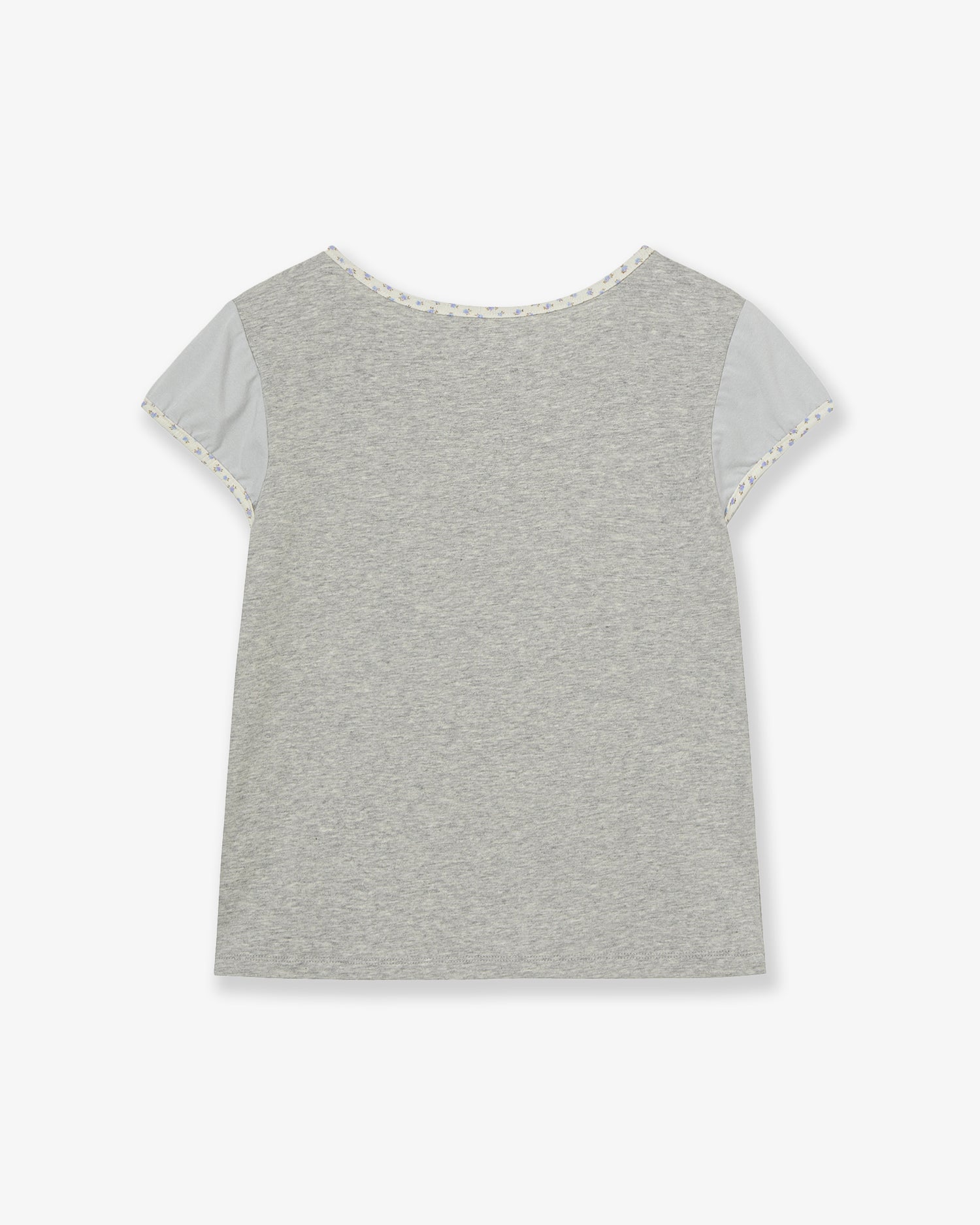 FLOWER BLOCK TEE [MELANGE GREY]