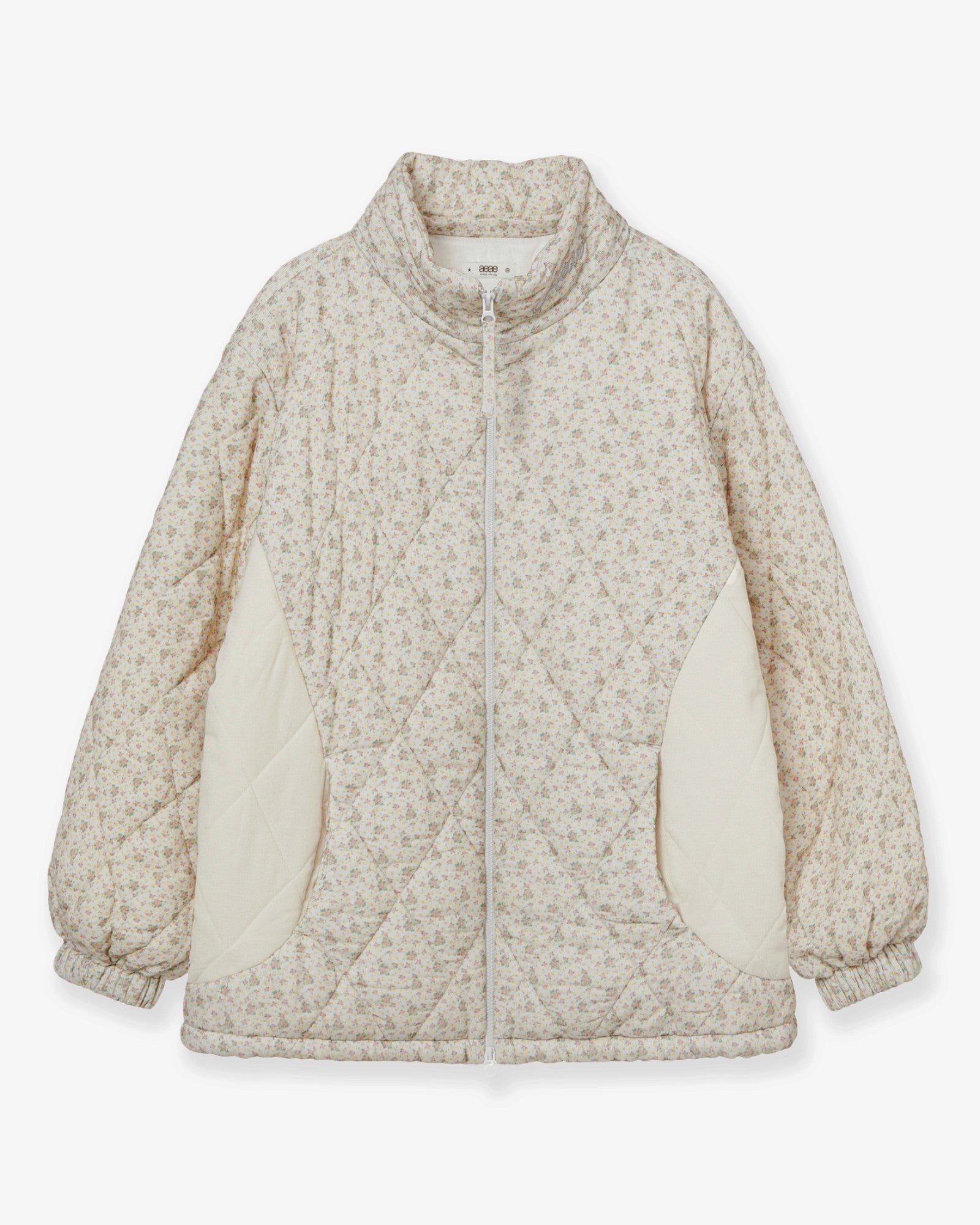 FLOWER QUILTED JACKET [LIGHT GREY]