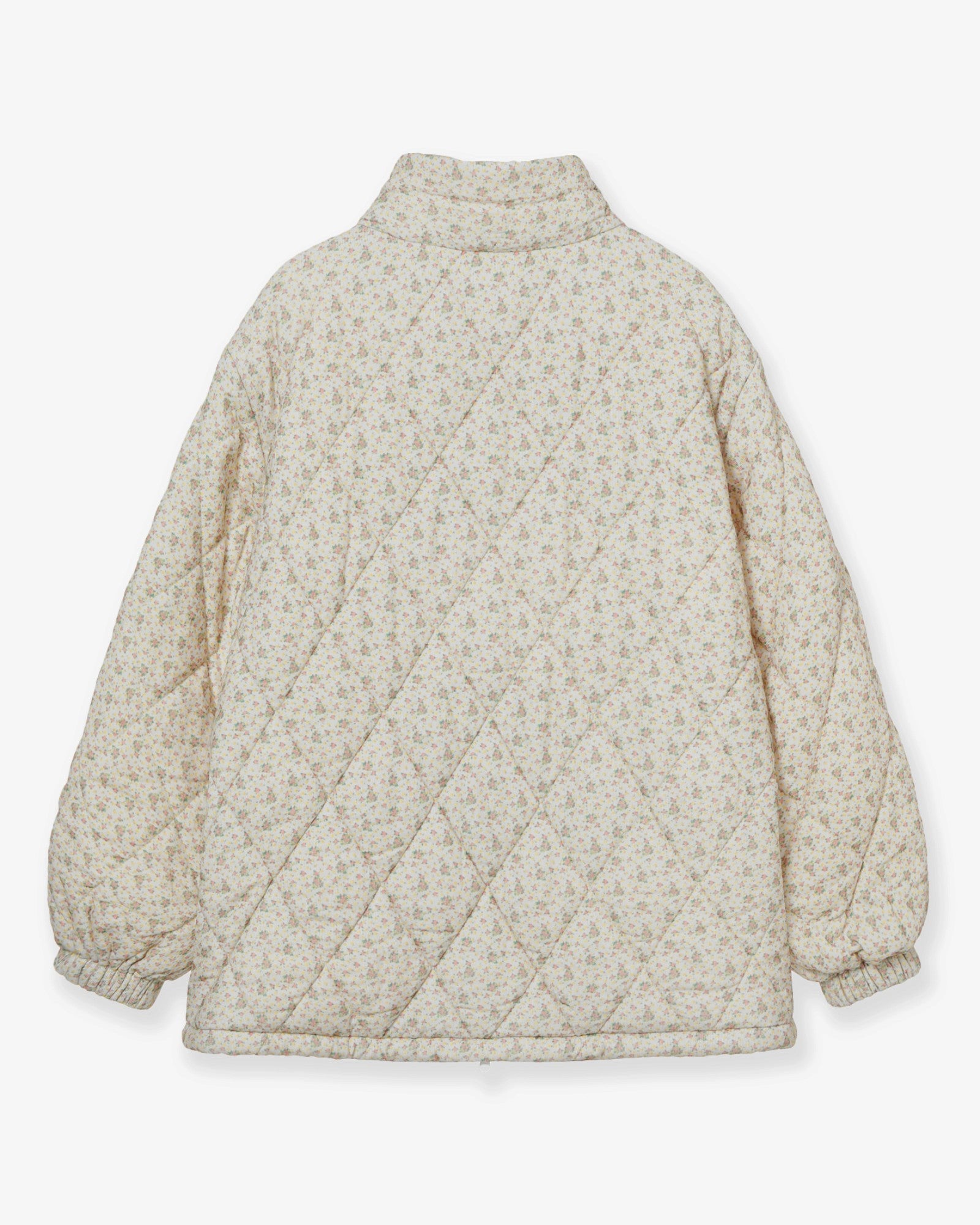 FLOWER QUILTED JACKET [LIGHT GREY]
