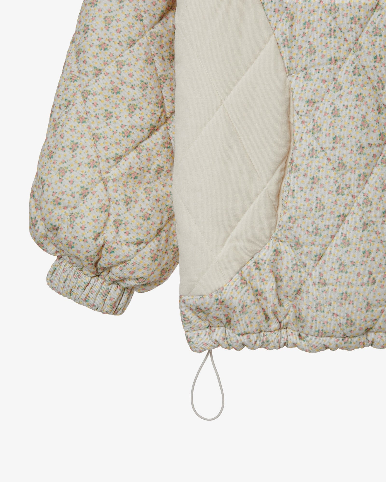 FLOWER QUILTED JACKET [LIGHT GREY]