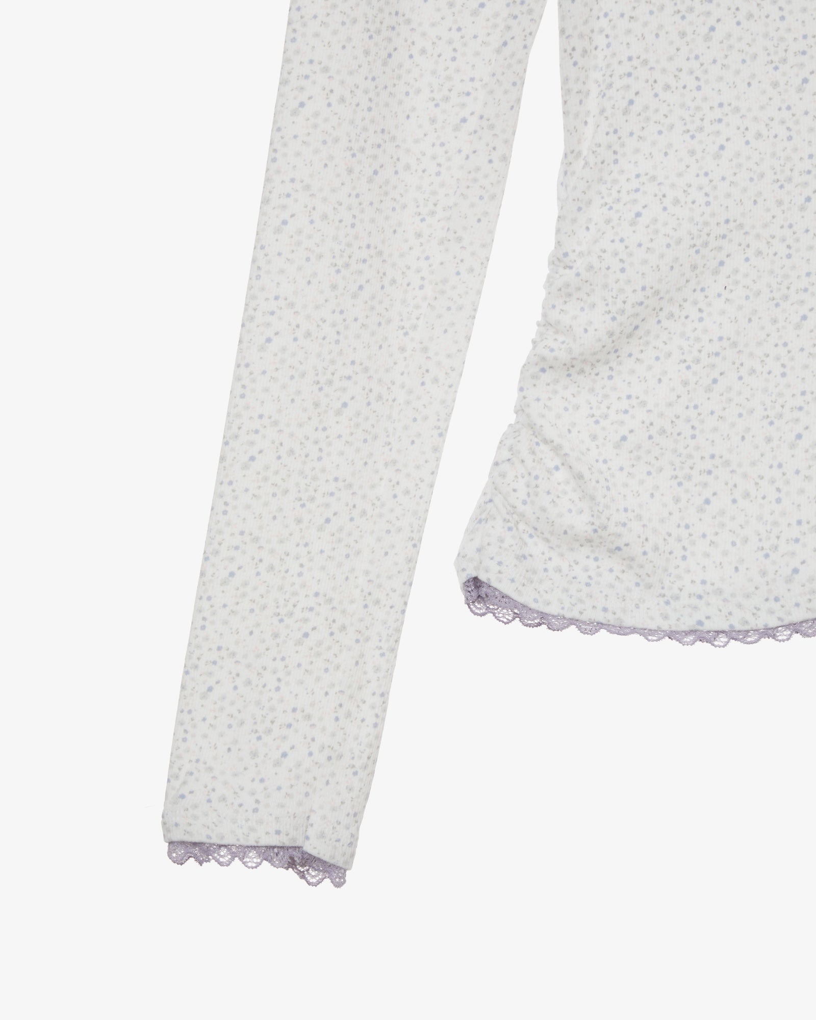 FLOWER V NECK TEE [LIGHT PURPLE]