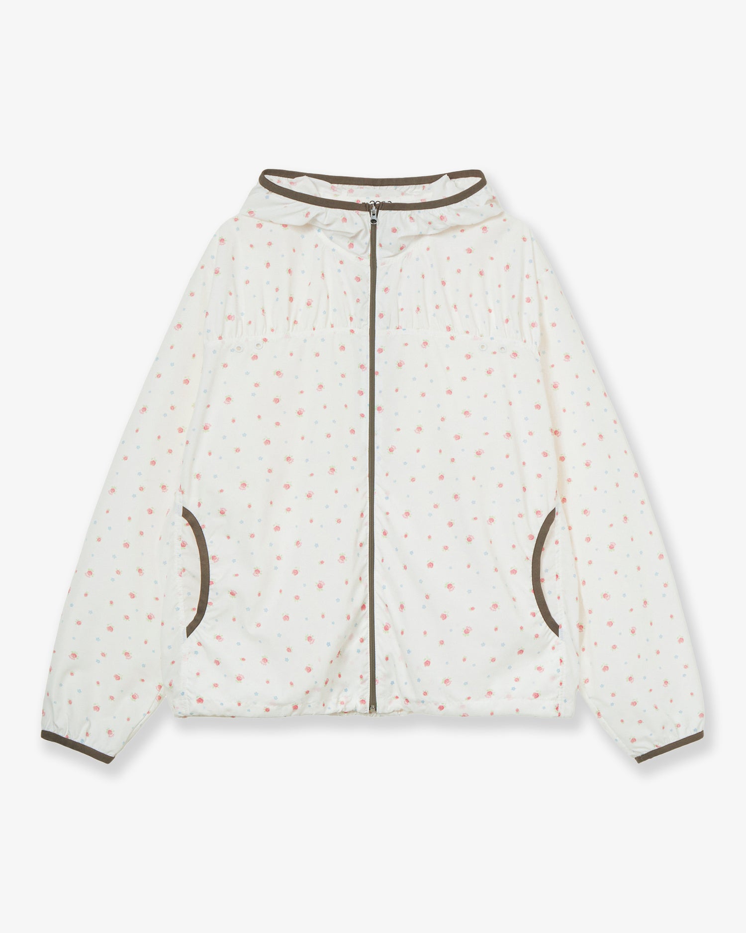 FLOWER WINDBREAKER JACKET [WHITE]