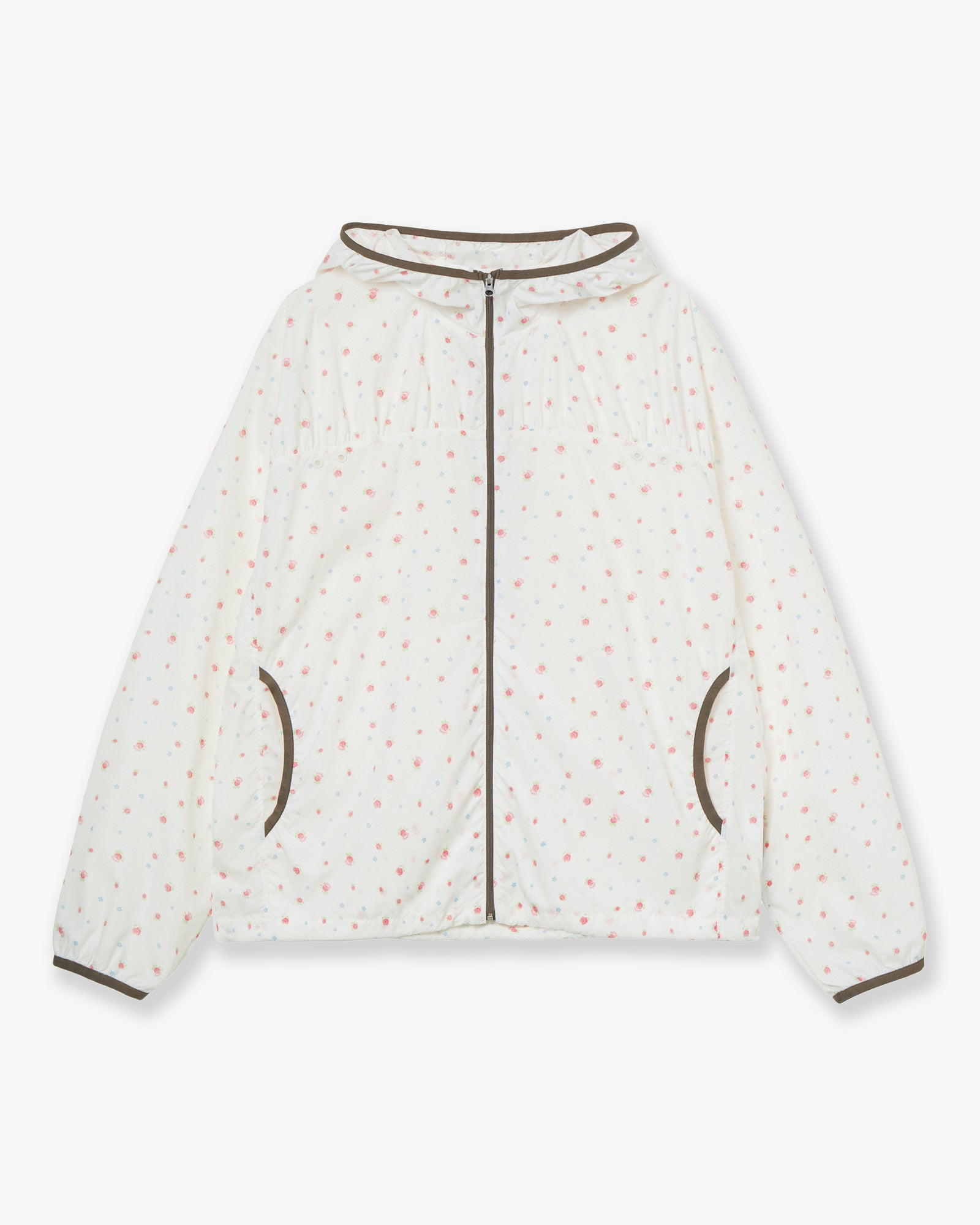 FLOWER WINDBREAKER JACKET [WHITE]
