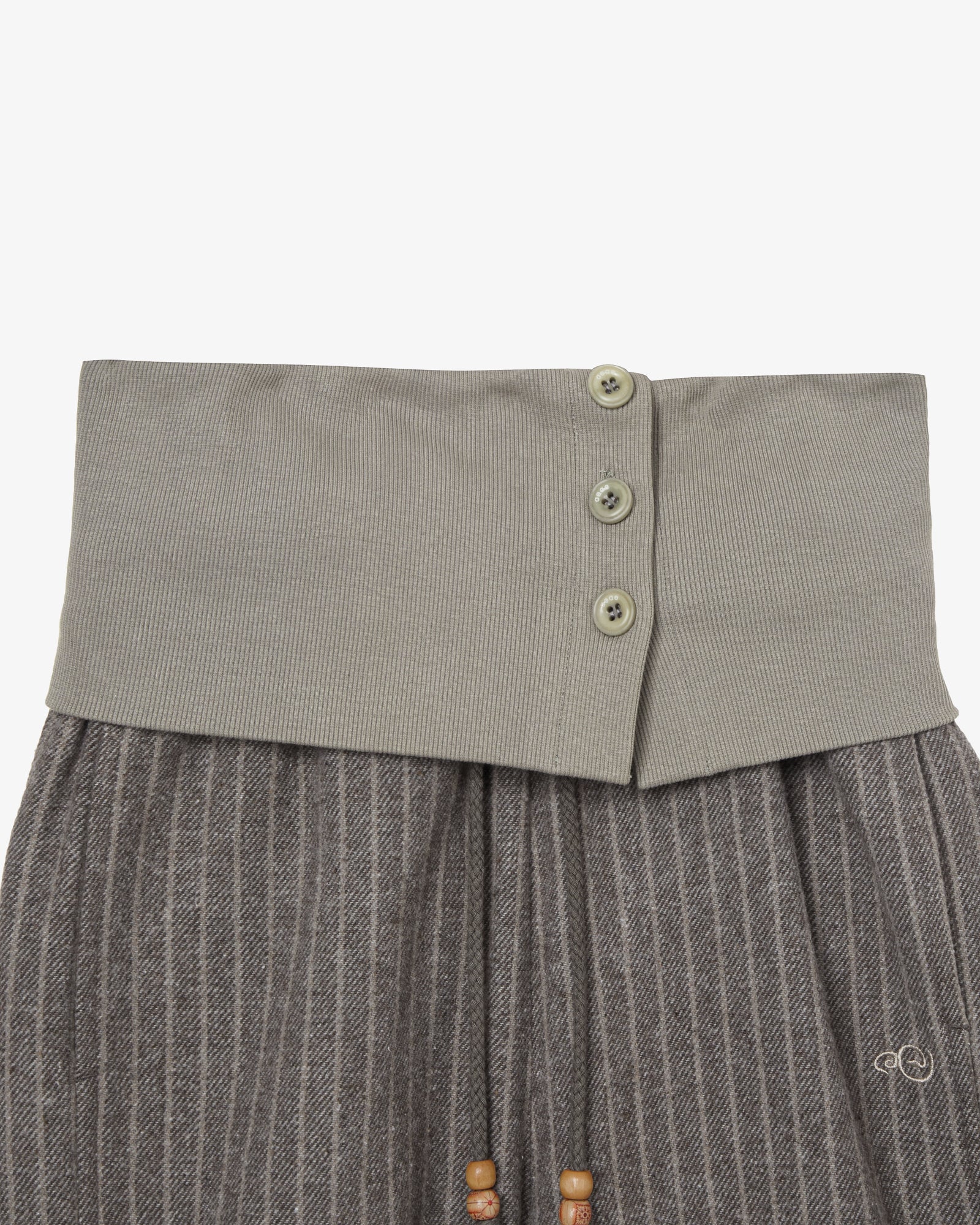 FOLDED EASY PANTS [BEIGE]